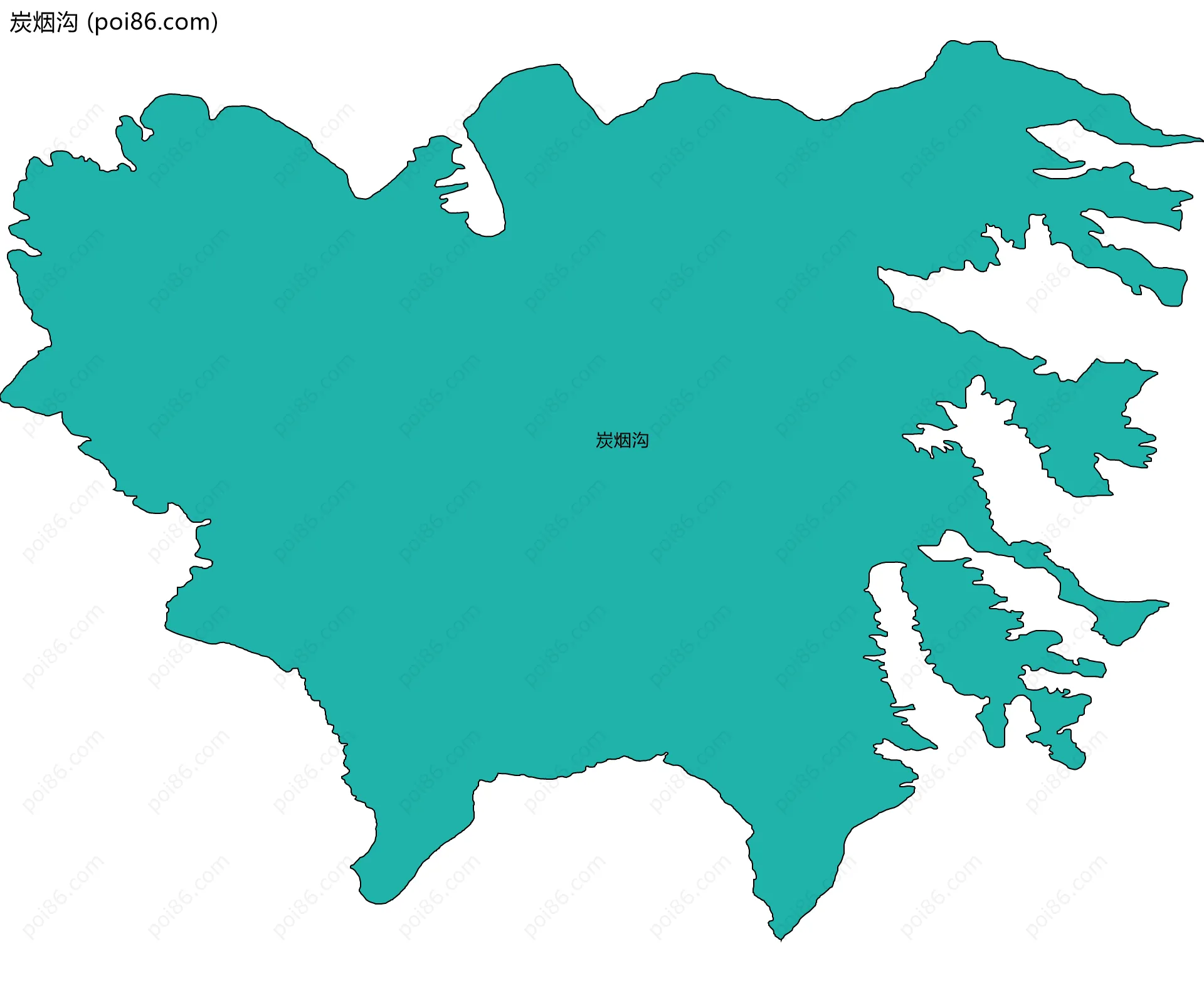 炭烟沟边界地图