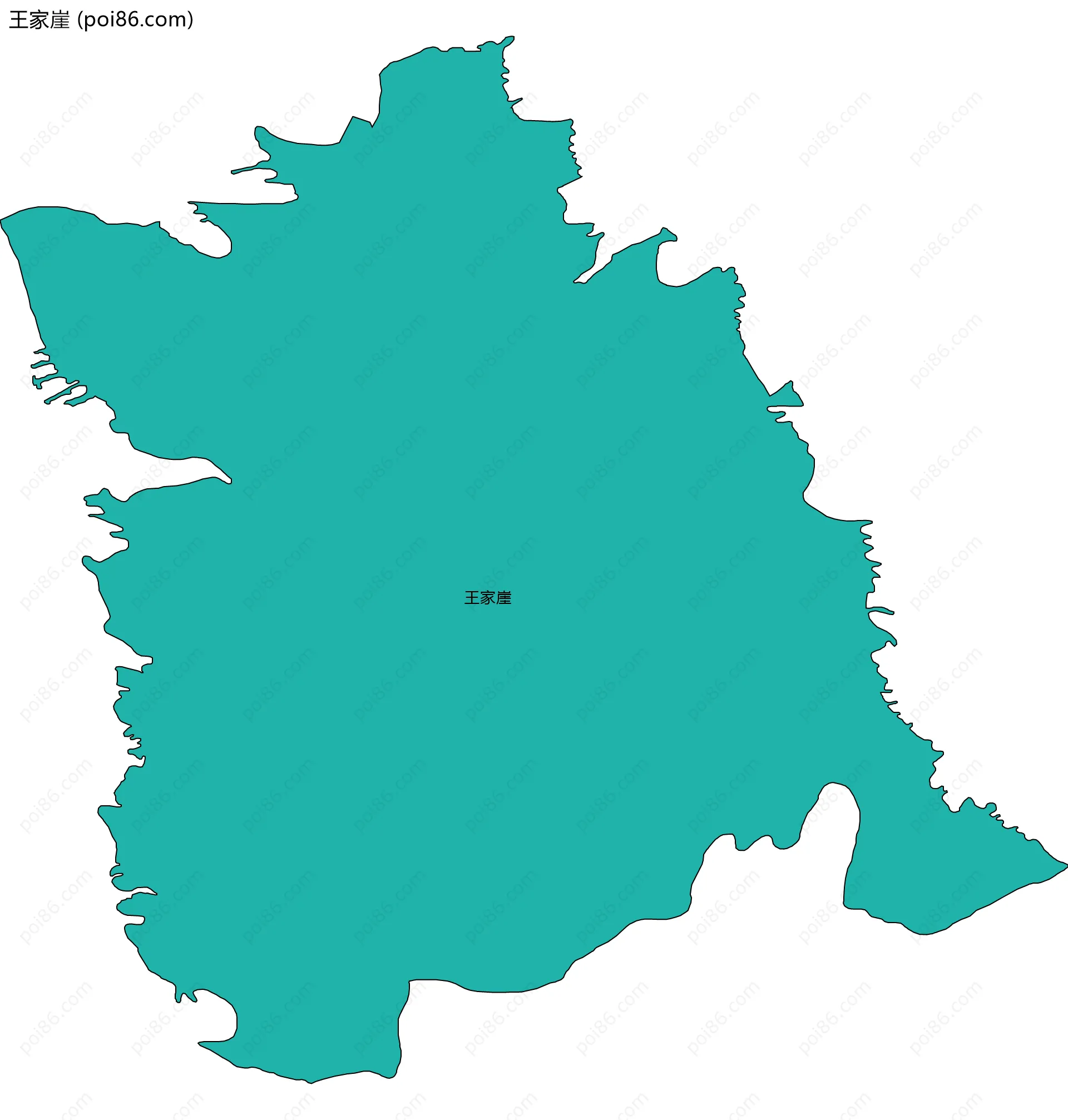王家崖边界地图