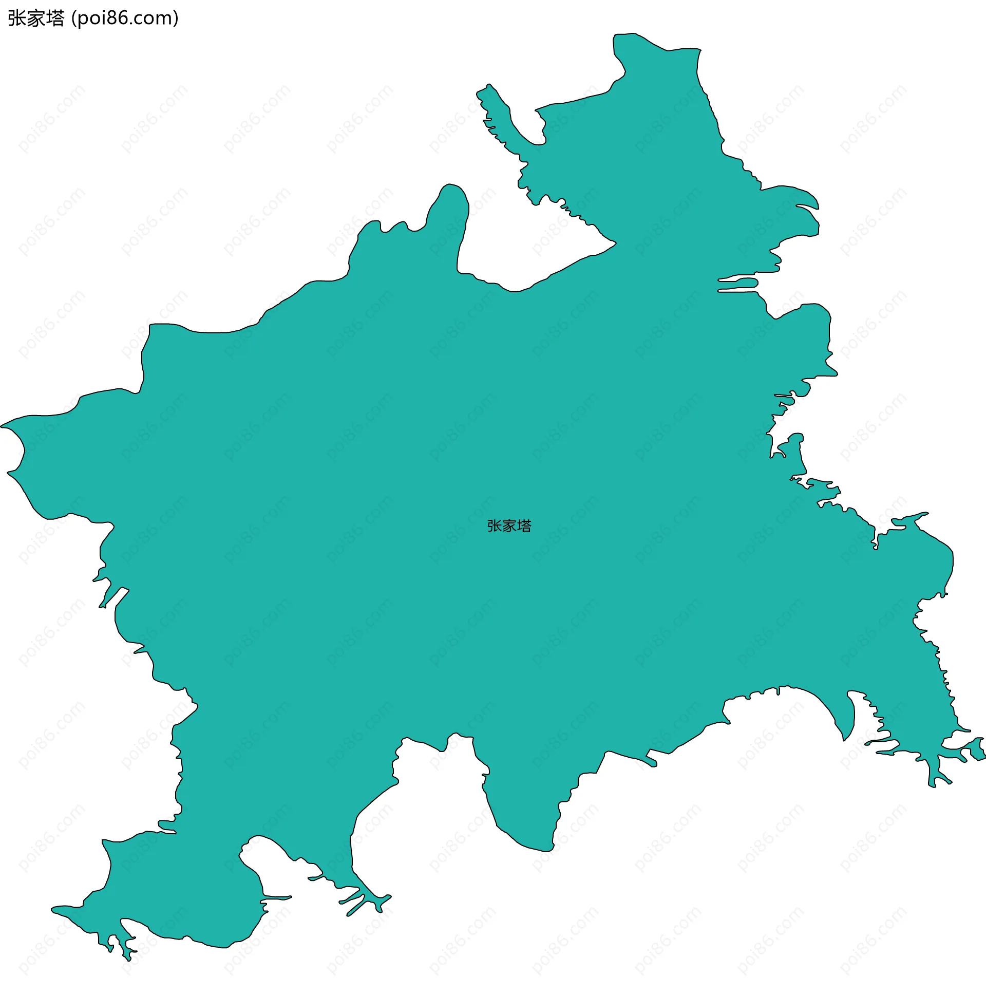 张家塔边界地图