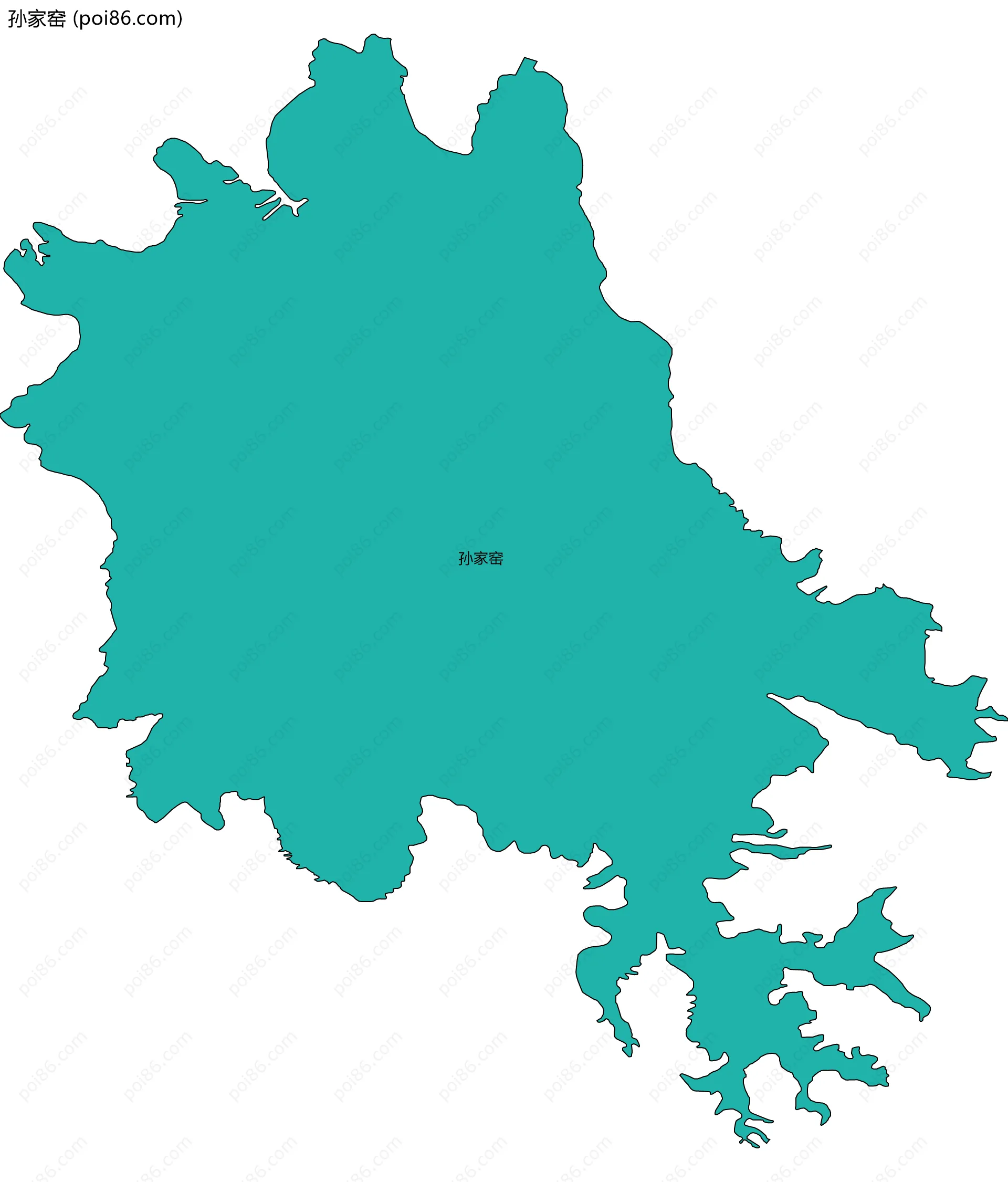 孙家窑边界地图