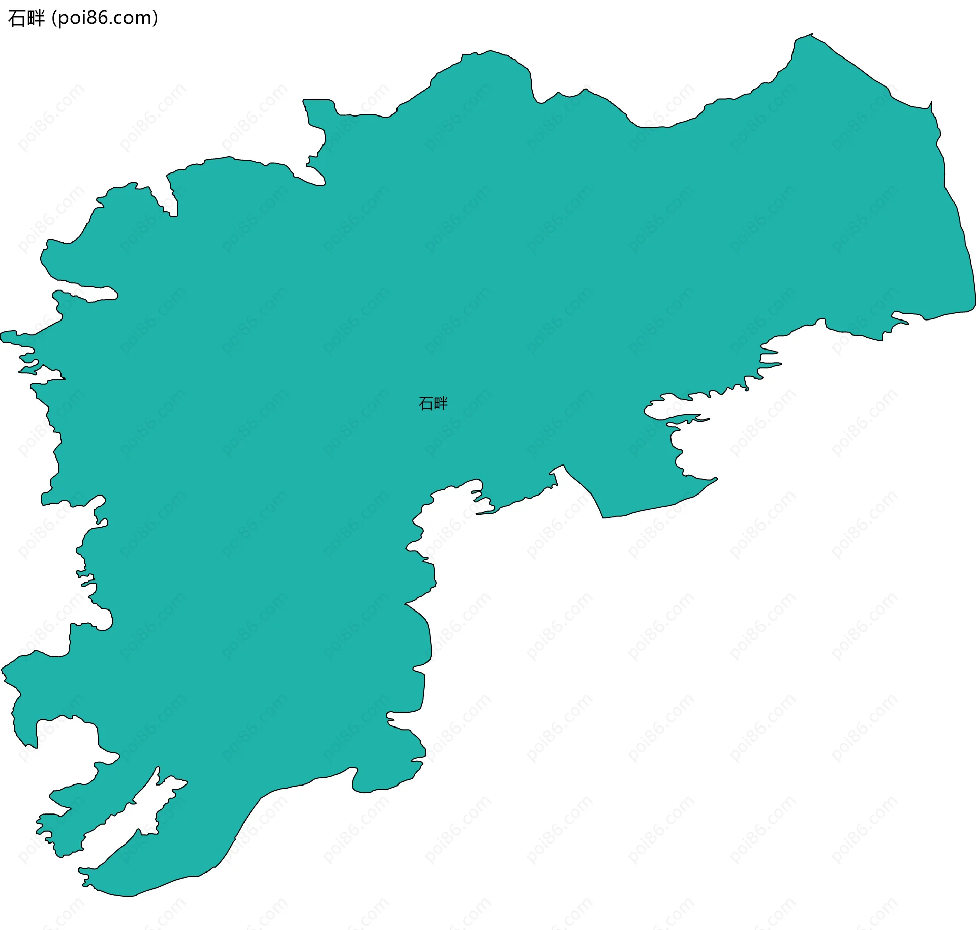 石畔边界地图