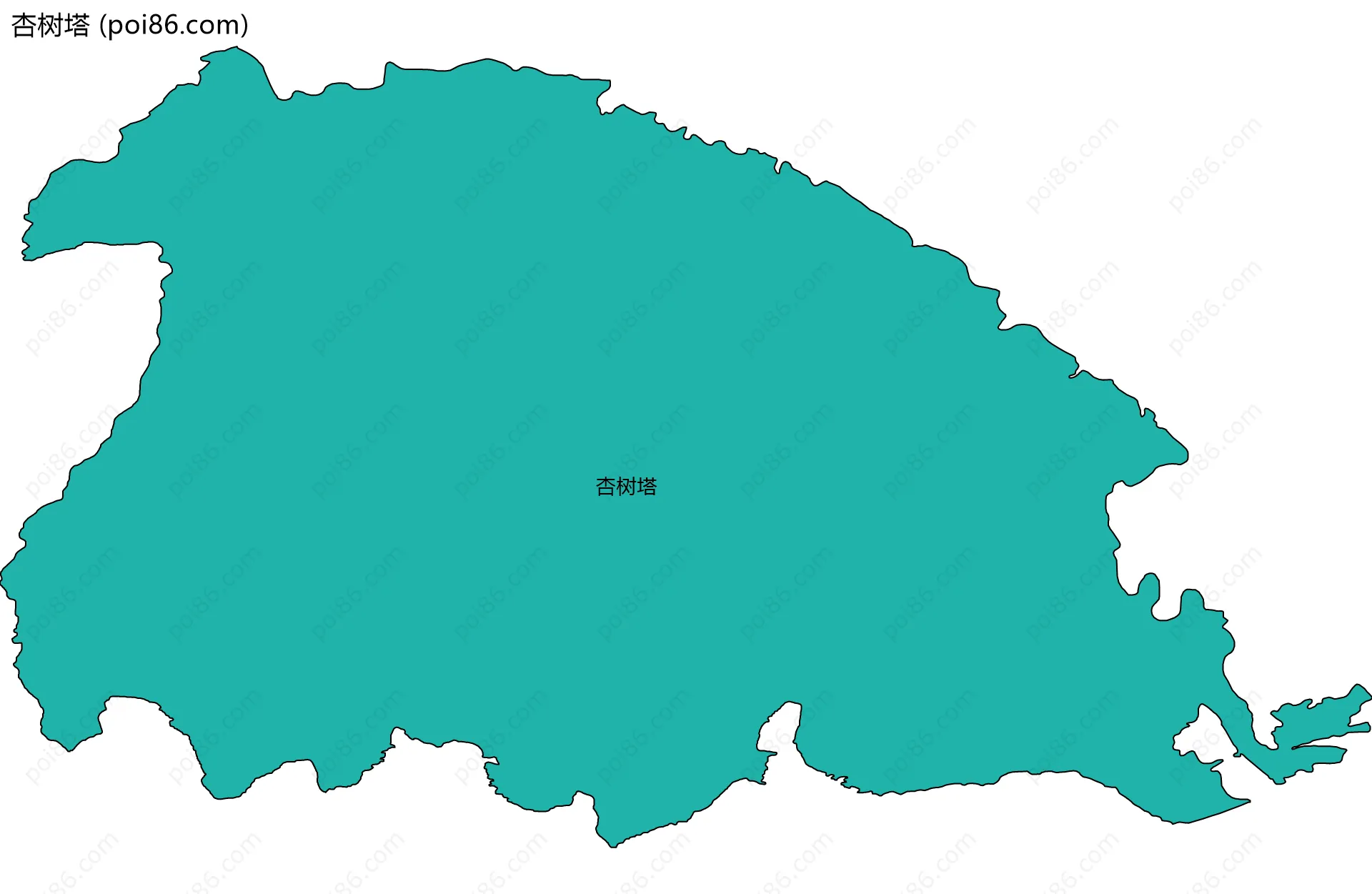 杏树塔边界地图