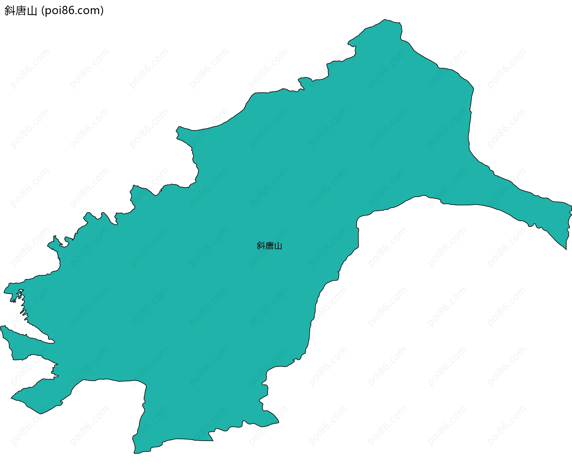 斜唐山边界地图