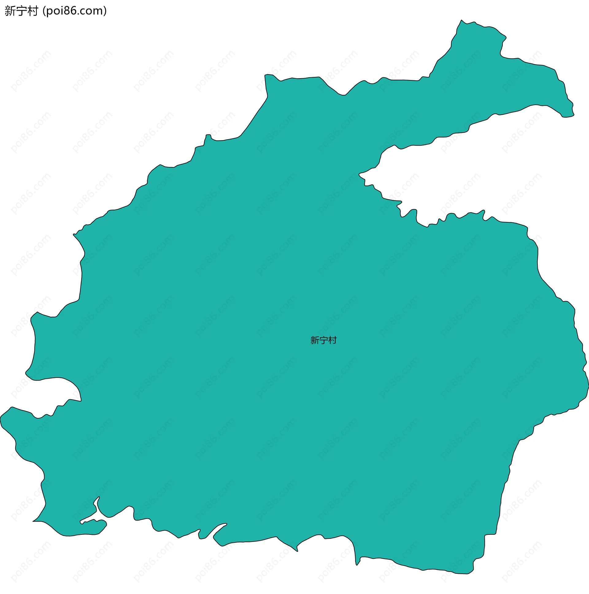新宁村边界地图