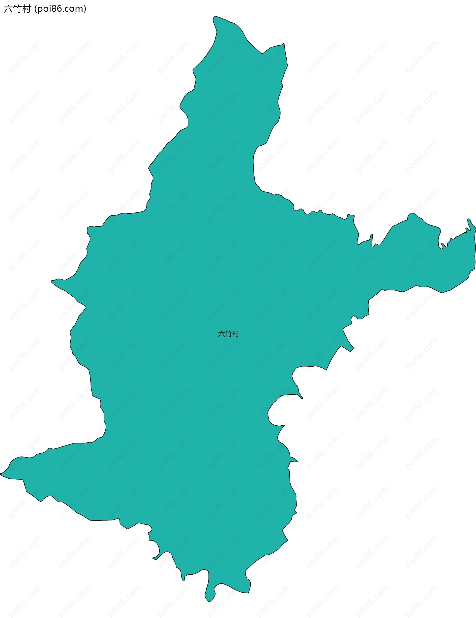 六竹村边界地图