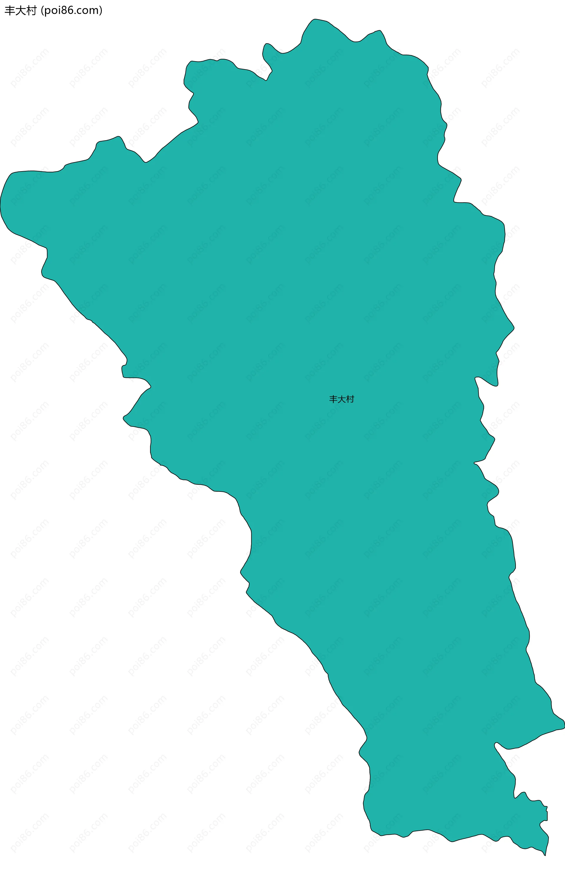 丰大村边界地图