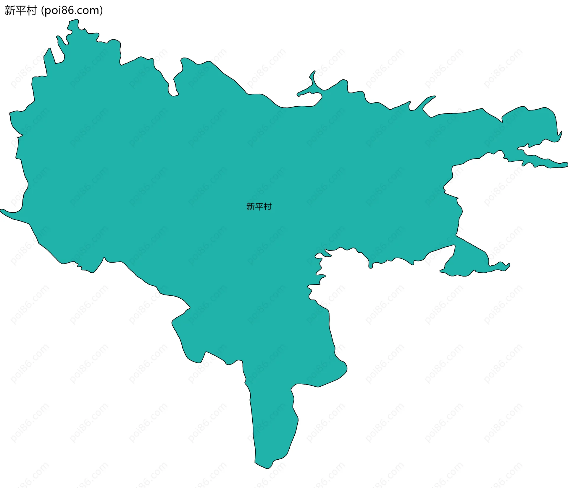 新平村边界地图