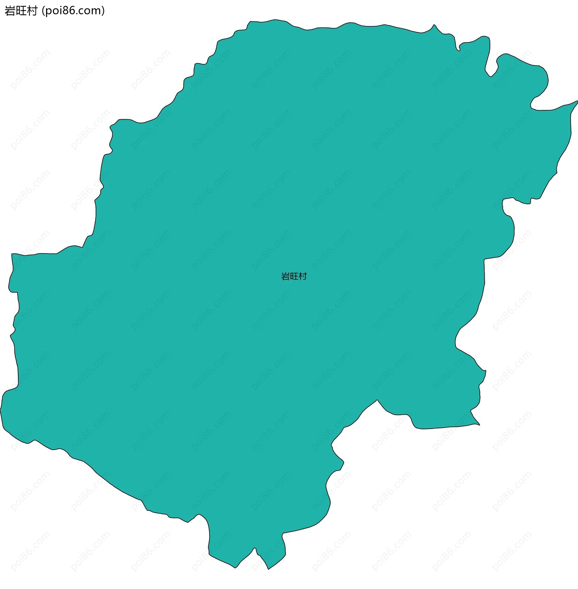 岩旺村边界地图