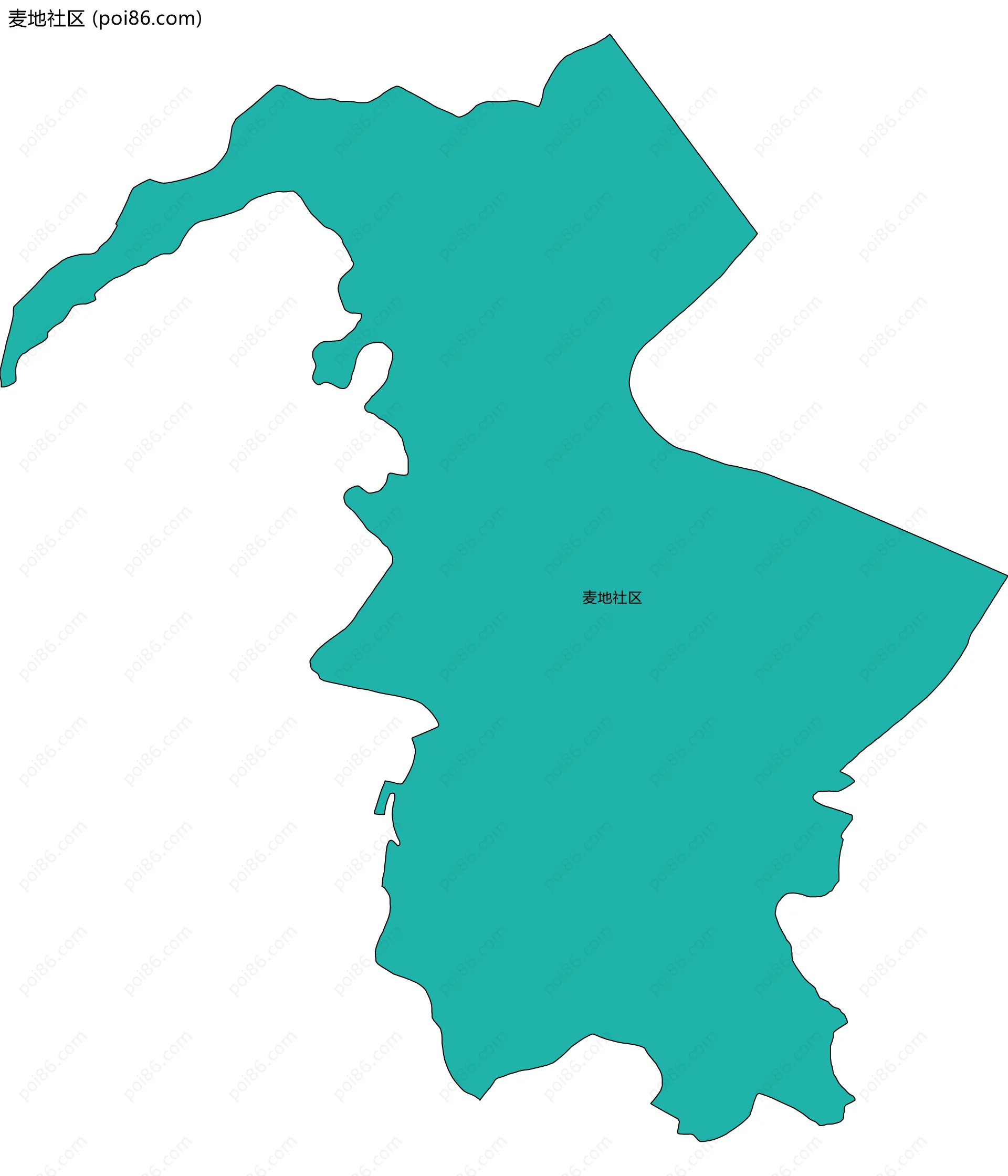 麦地社区边界地图