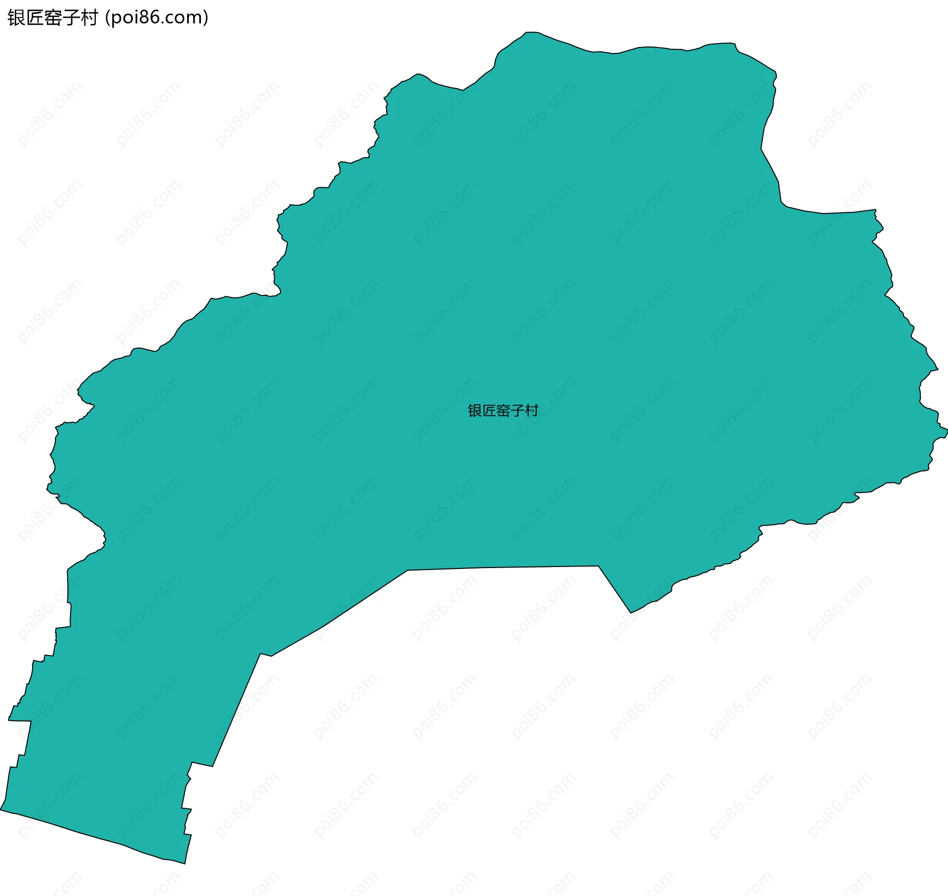 银匠窑子村边界地图