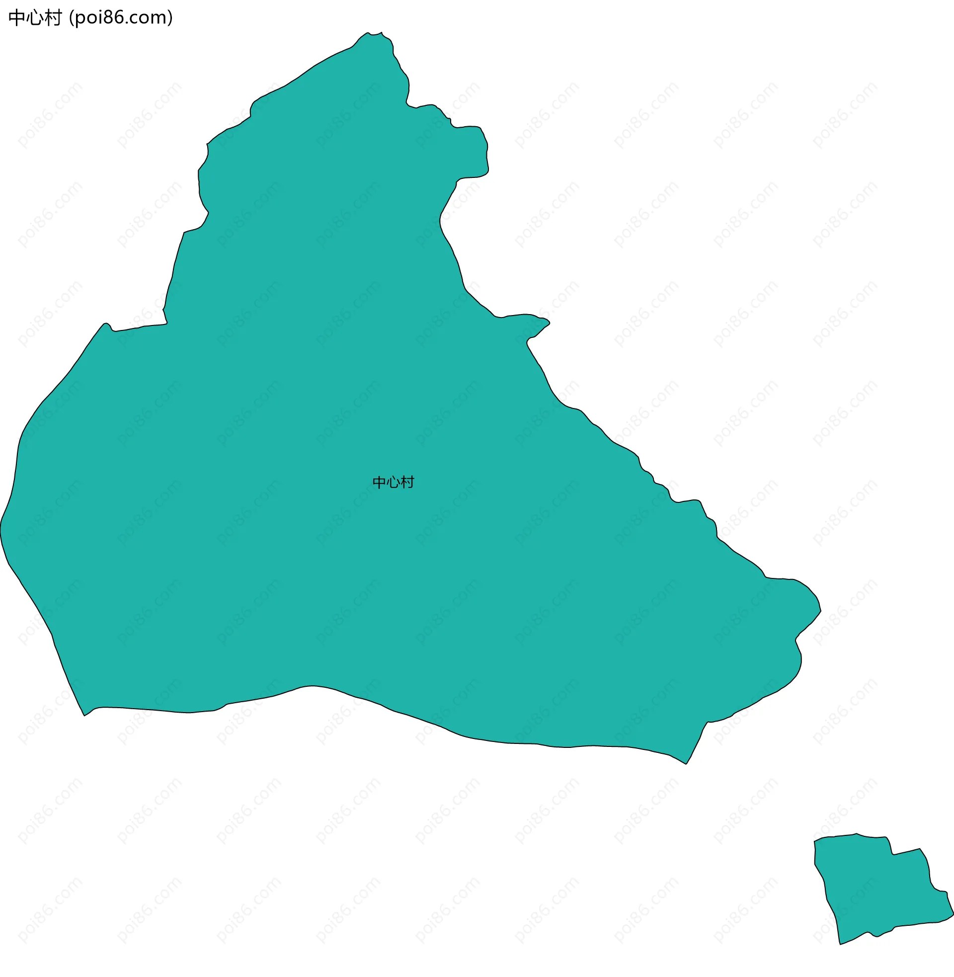 中心村边界地图
