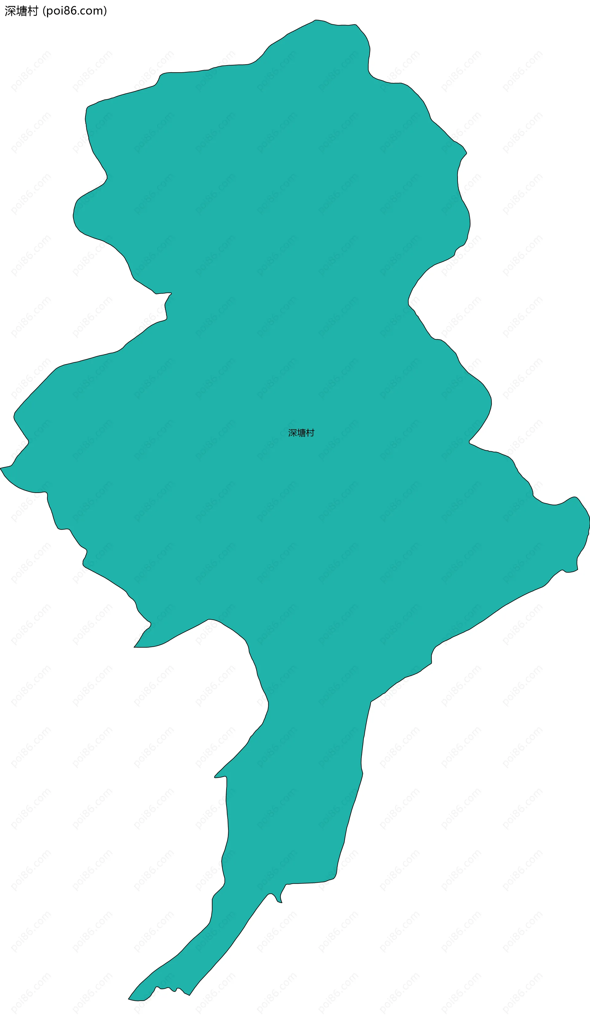 深塘村边界地图