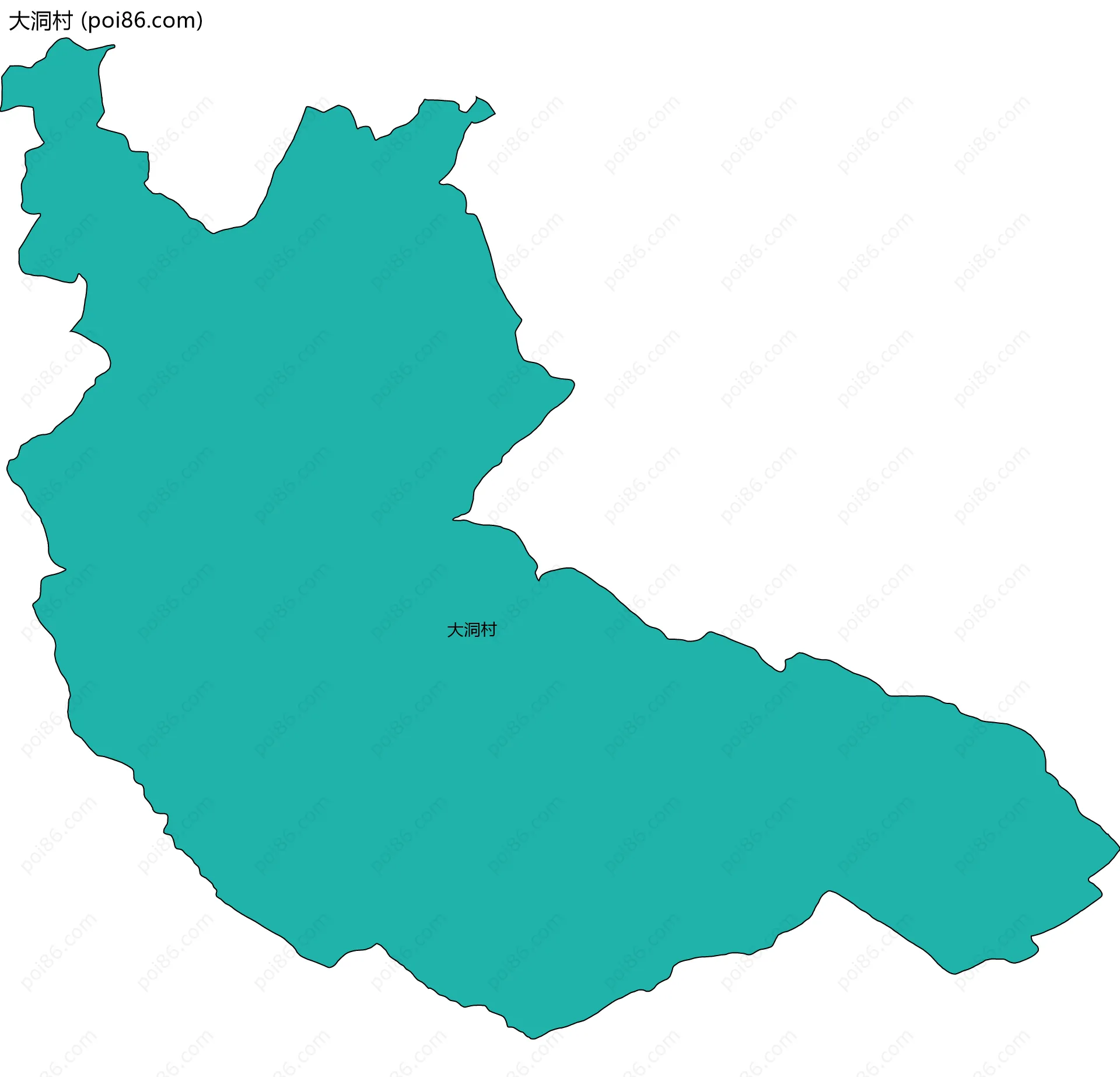 大洞村边界地图
