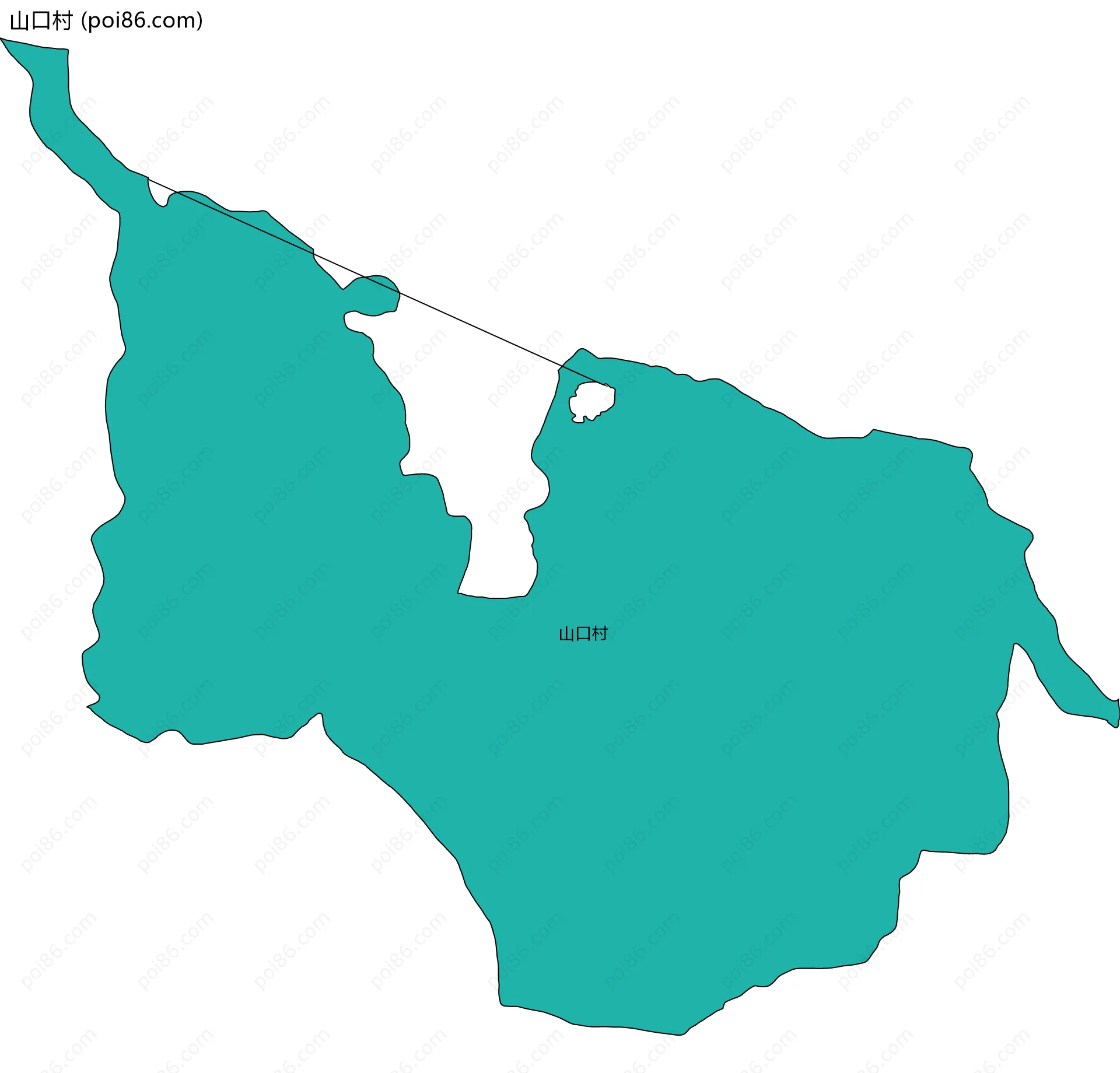 山口村边界地图