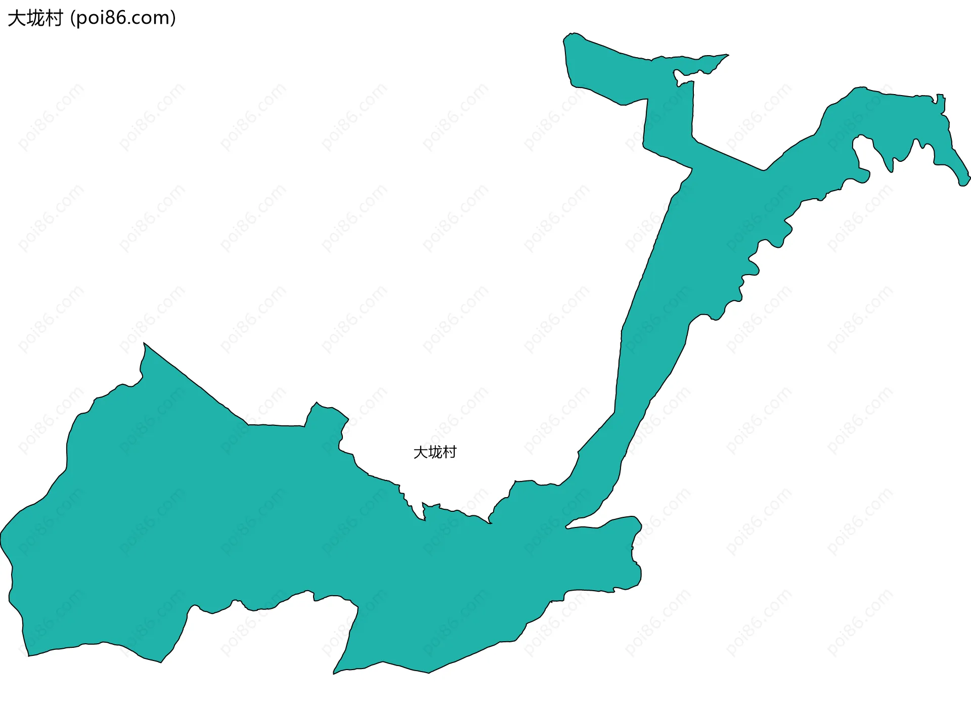 大垅村边界地图