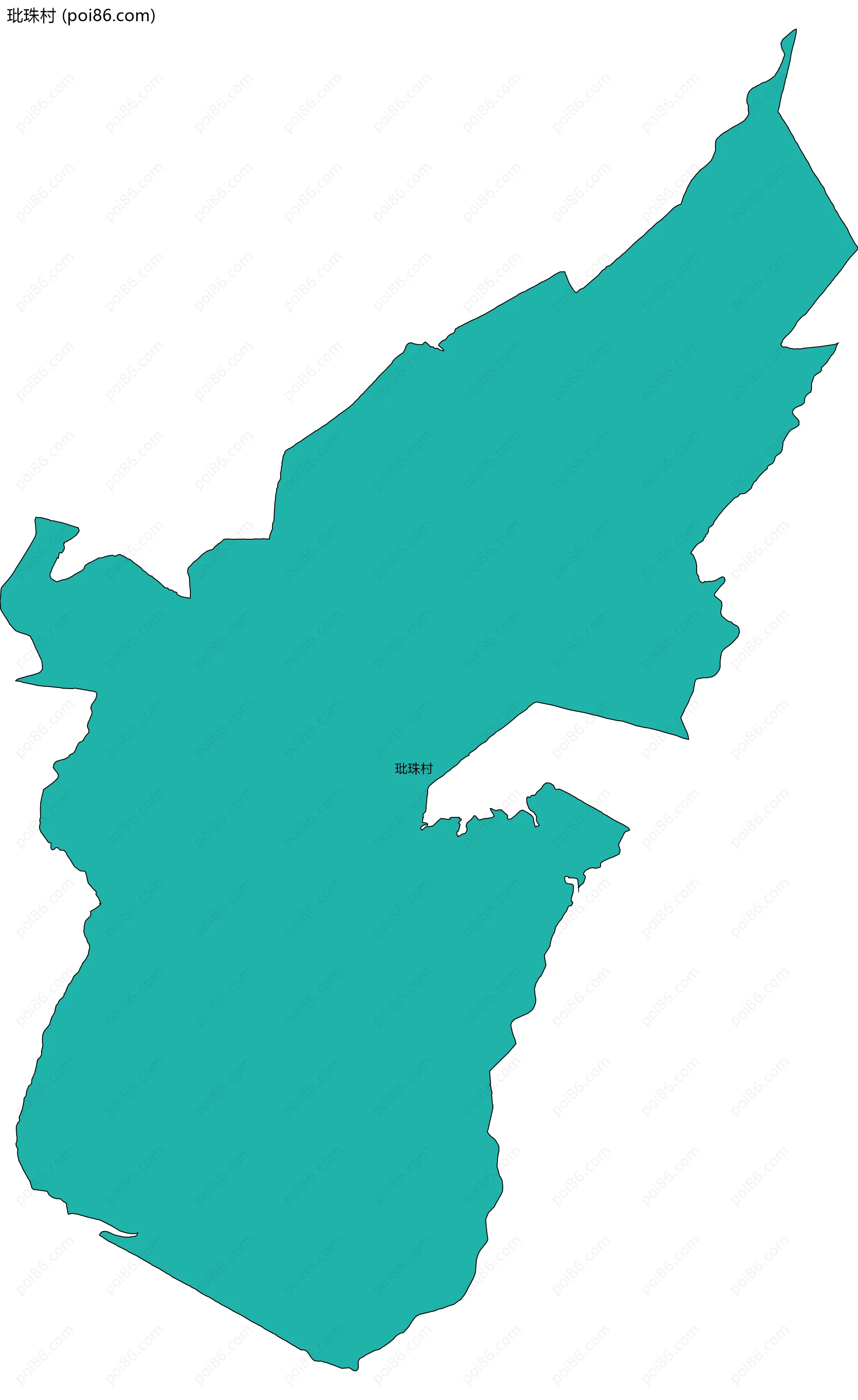 玭珠村边界地图