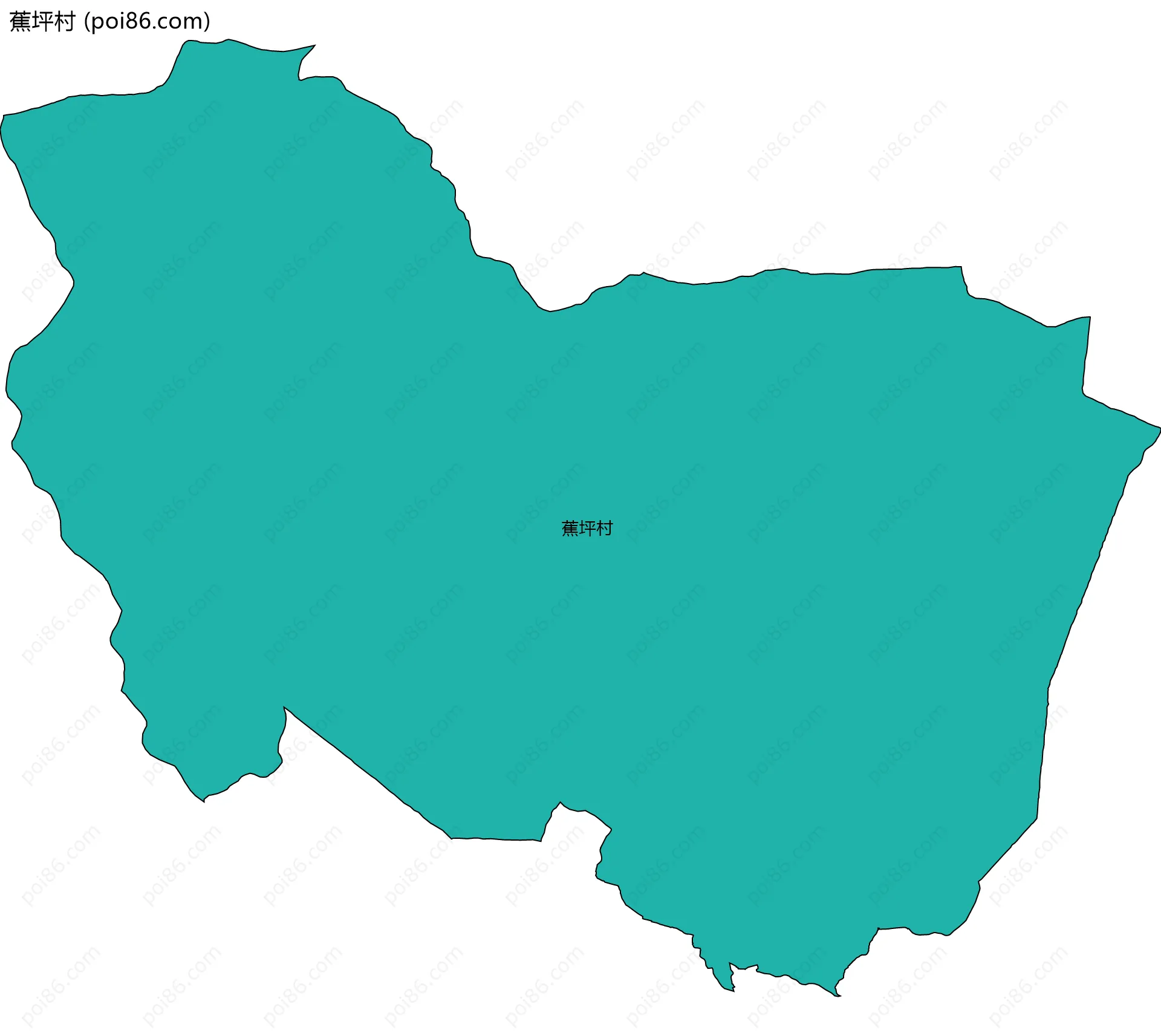 蕉坪村边界地图