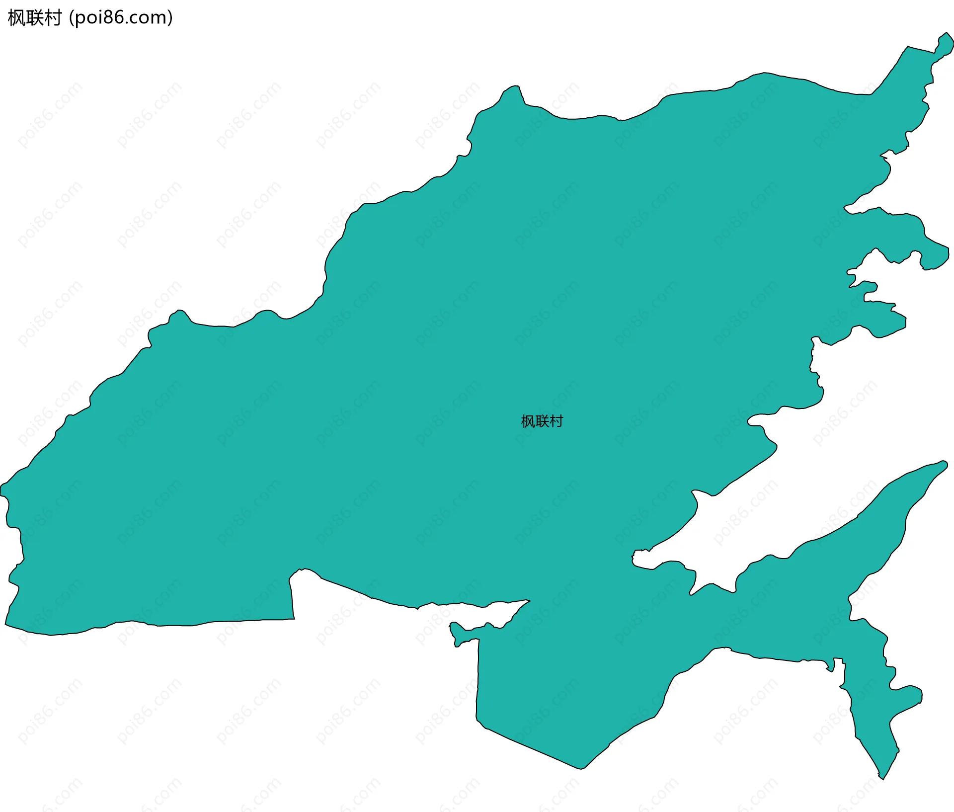 枫联村边界地图