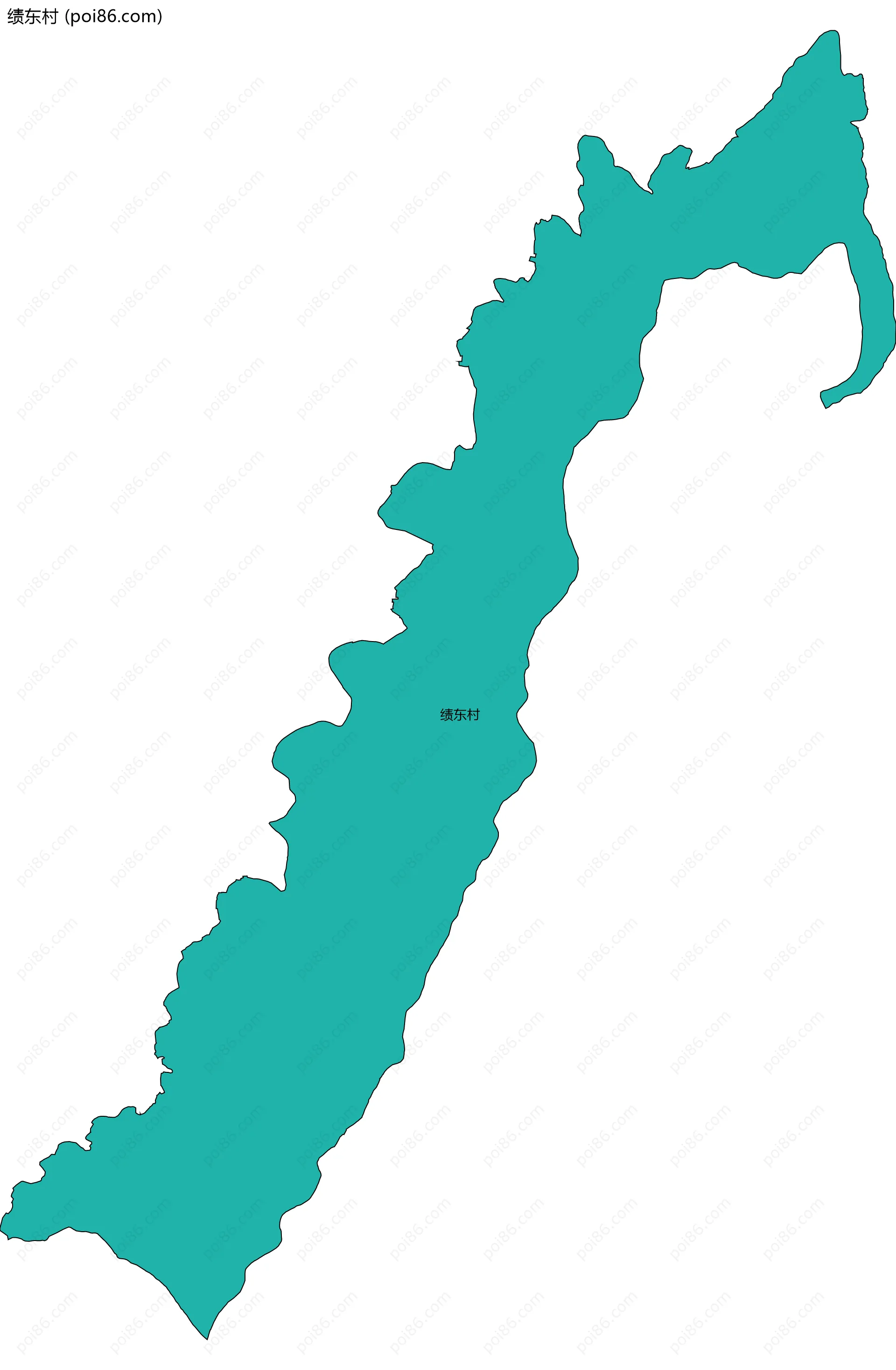 绩东村边界地图