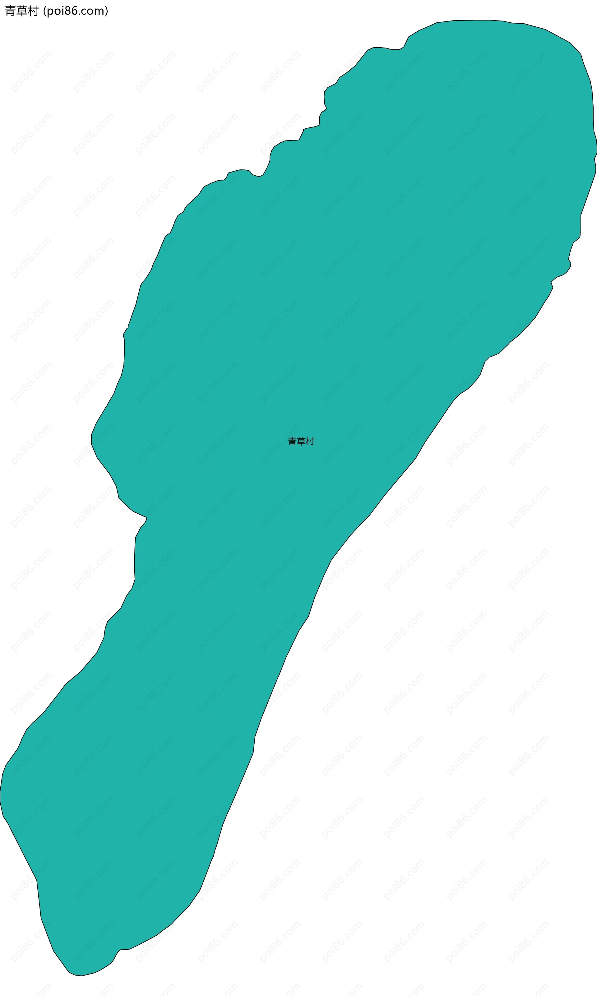 青草村边界地图