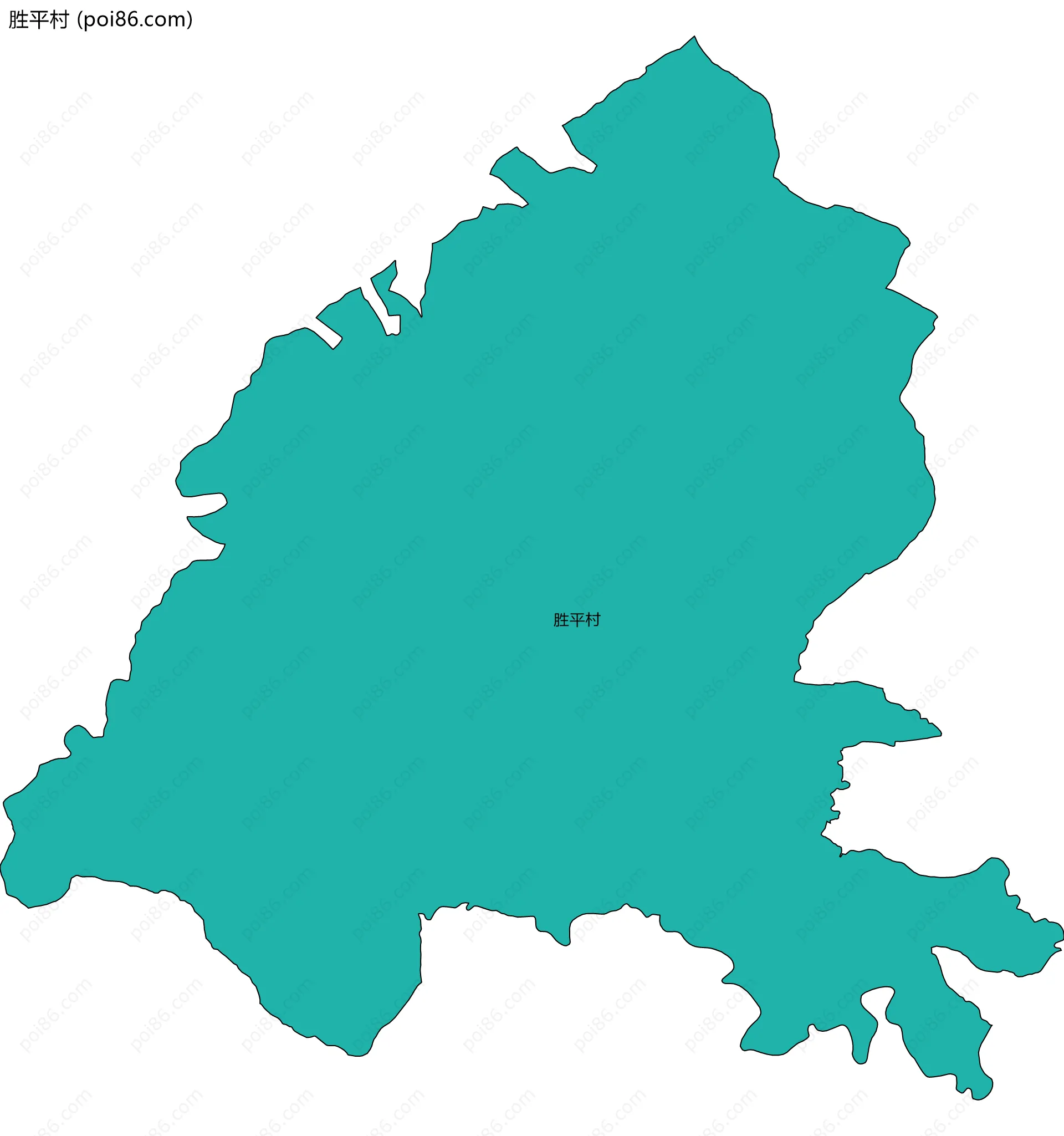 胜平村边界地图