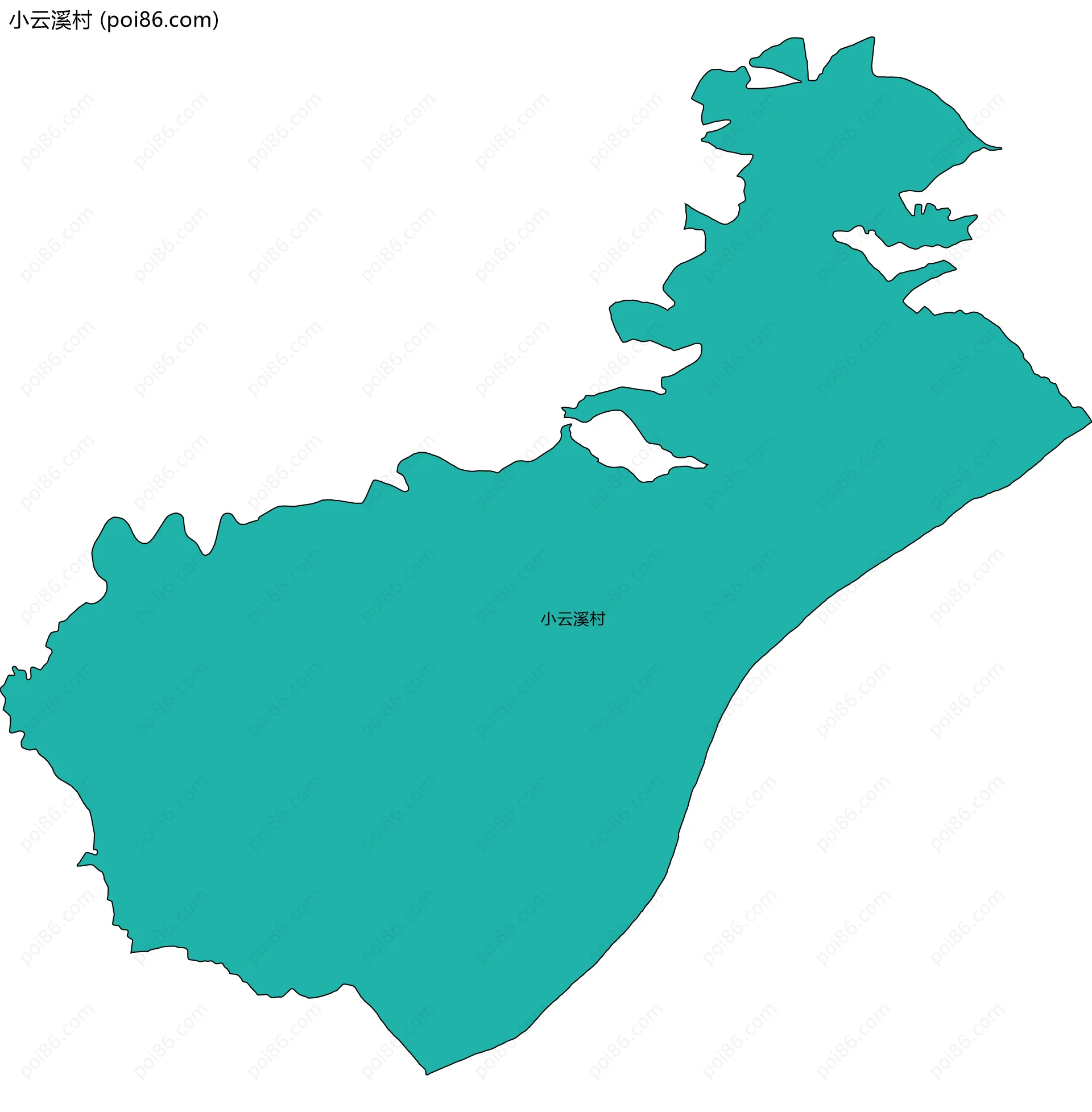 小云溪村边界地图