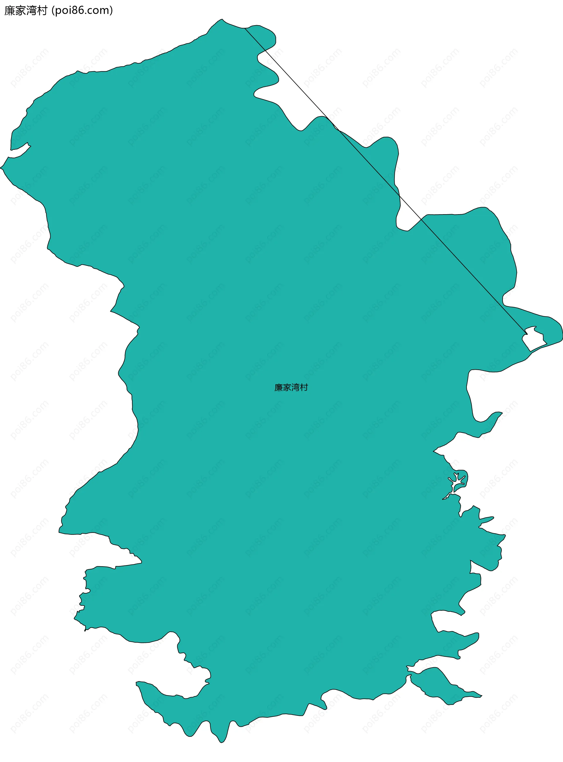 廉家湾村边界地图