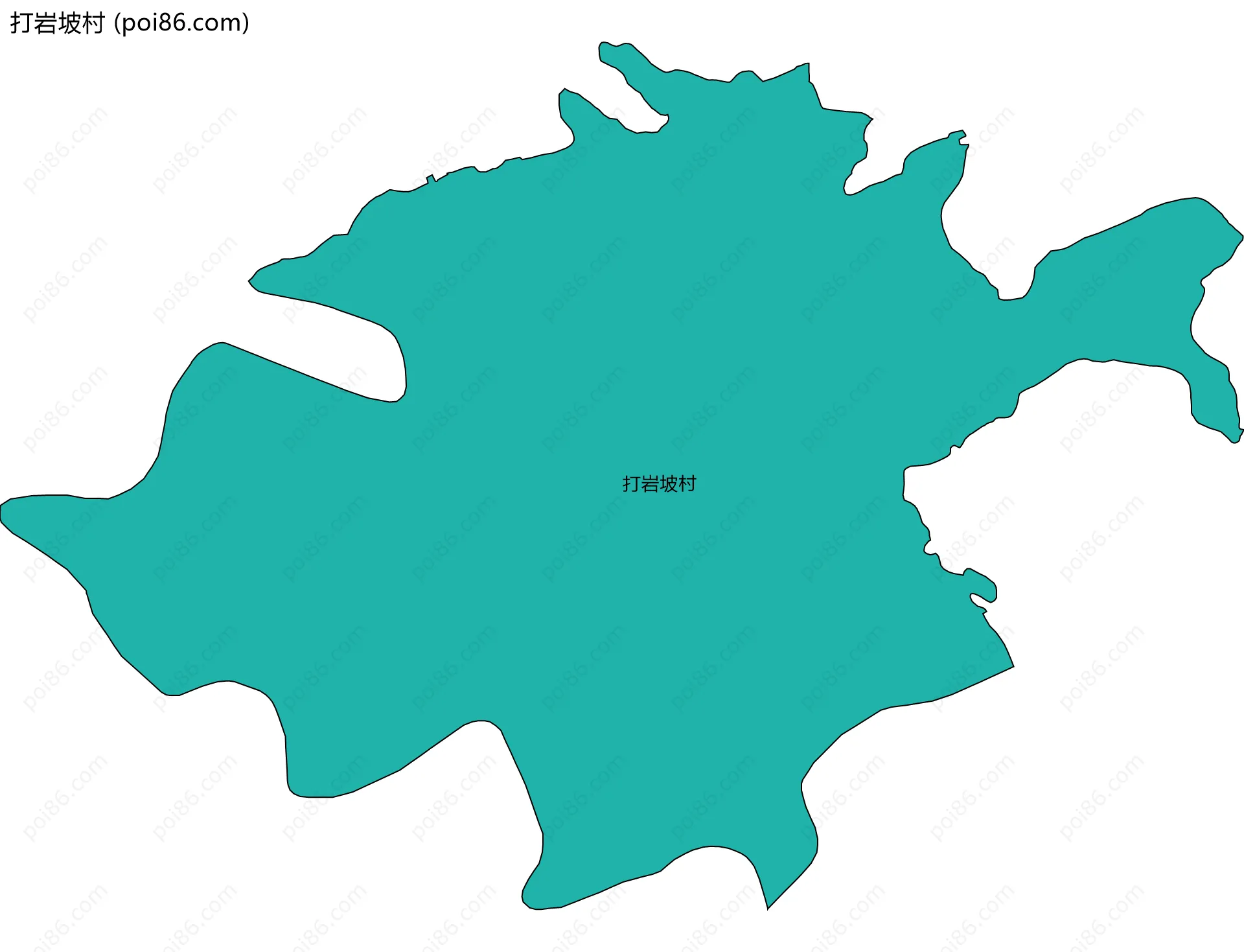 打岩坡村边界地图