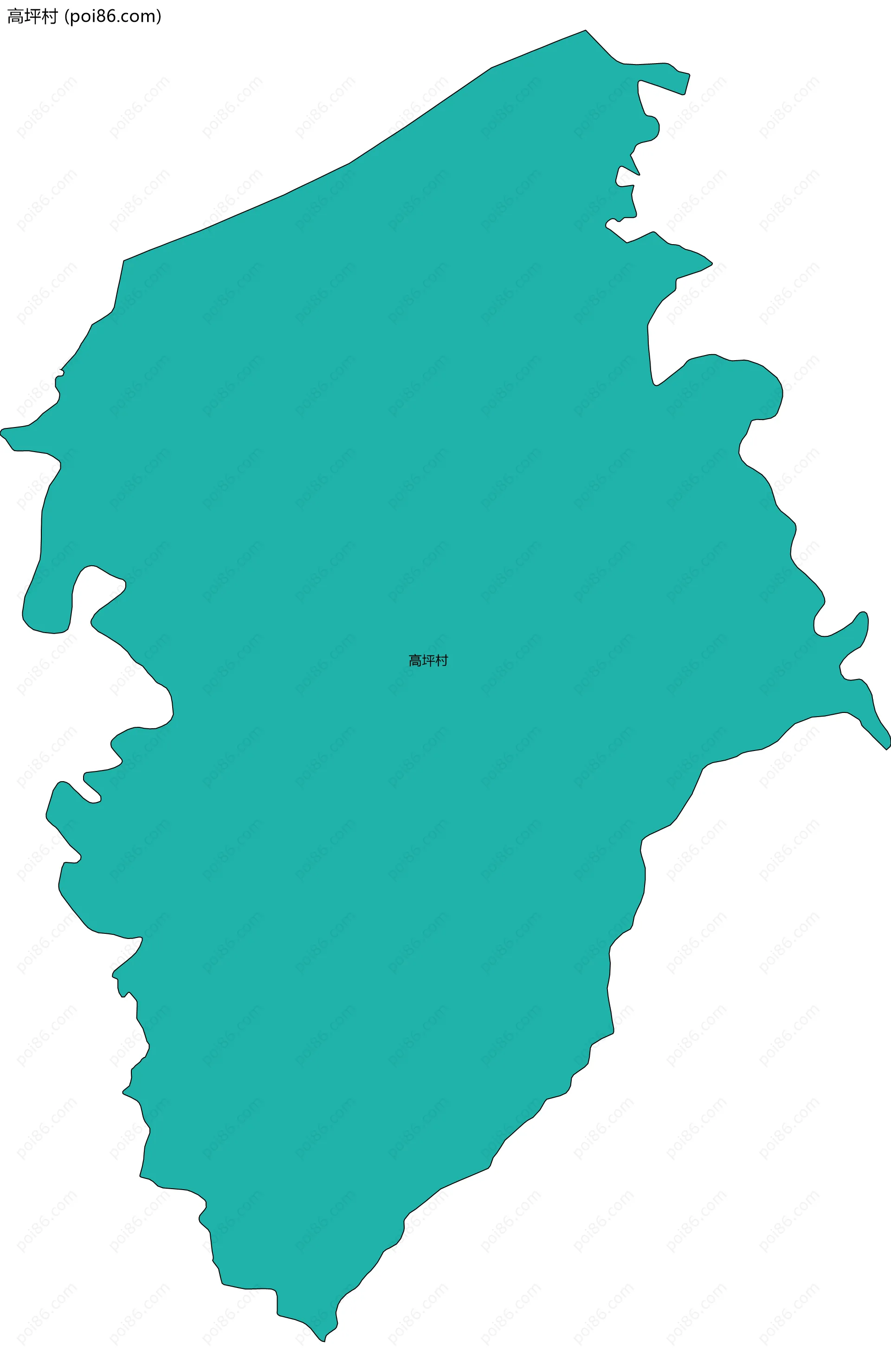 高坪村边界地图