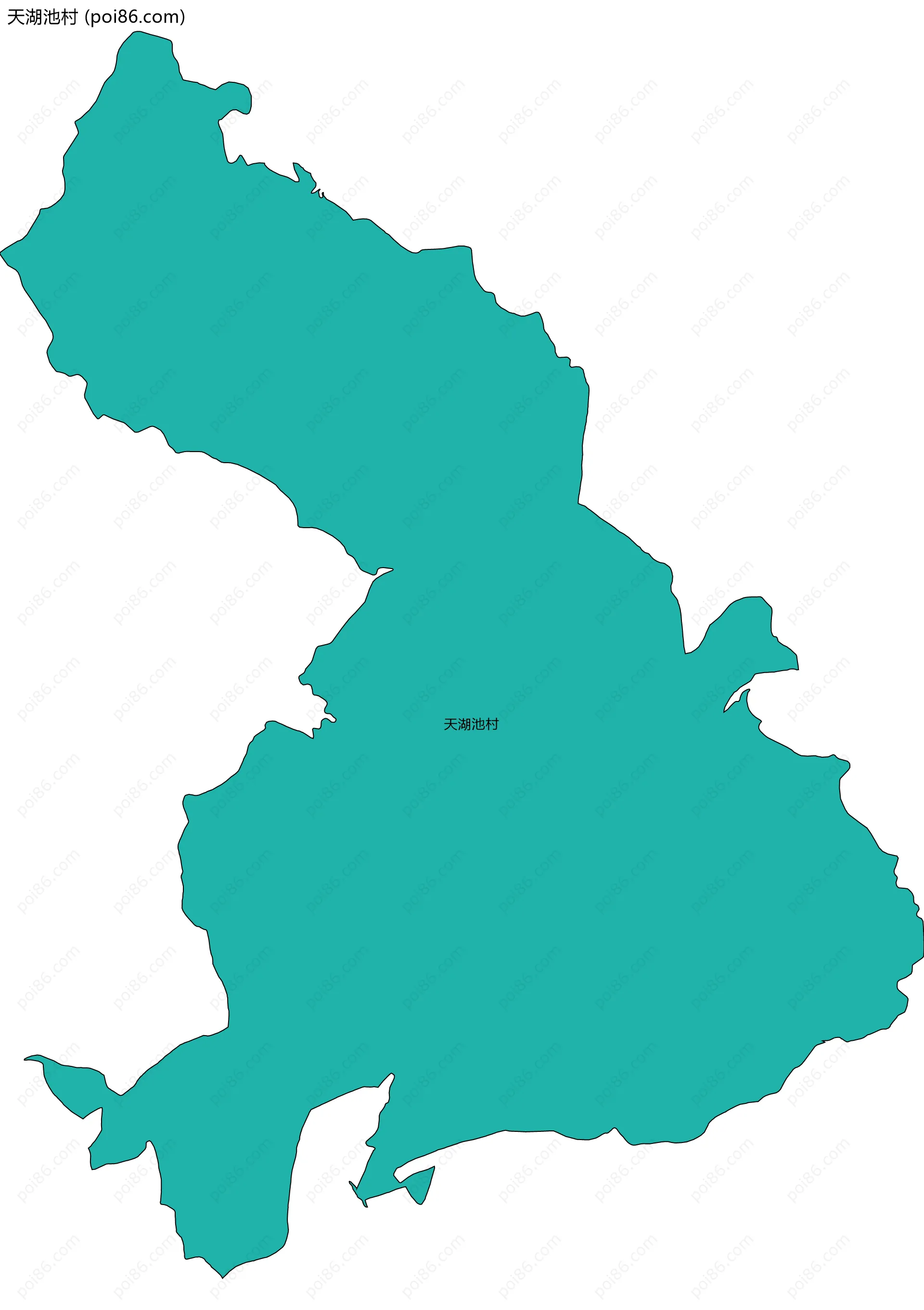 天湖池村边界地图