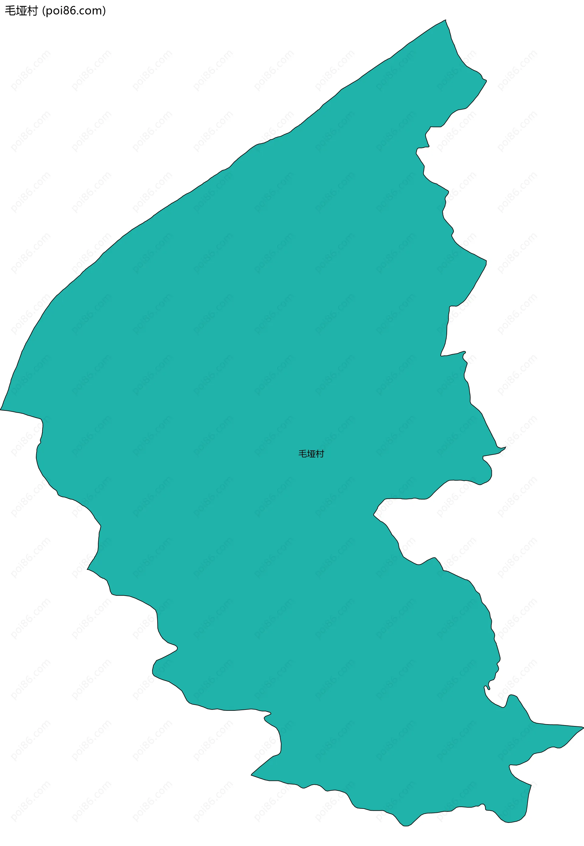 毛垭村边界地图