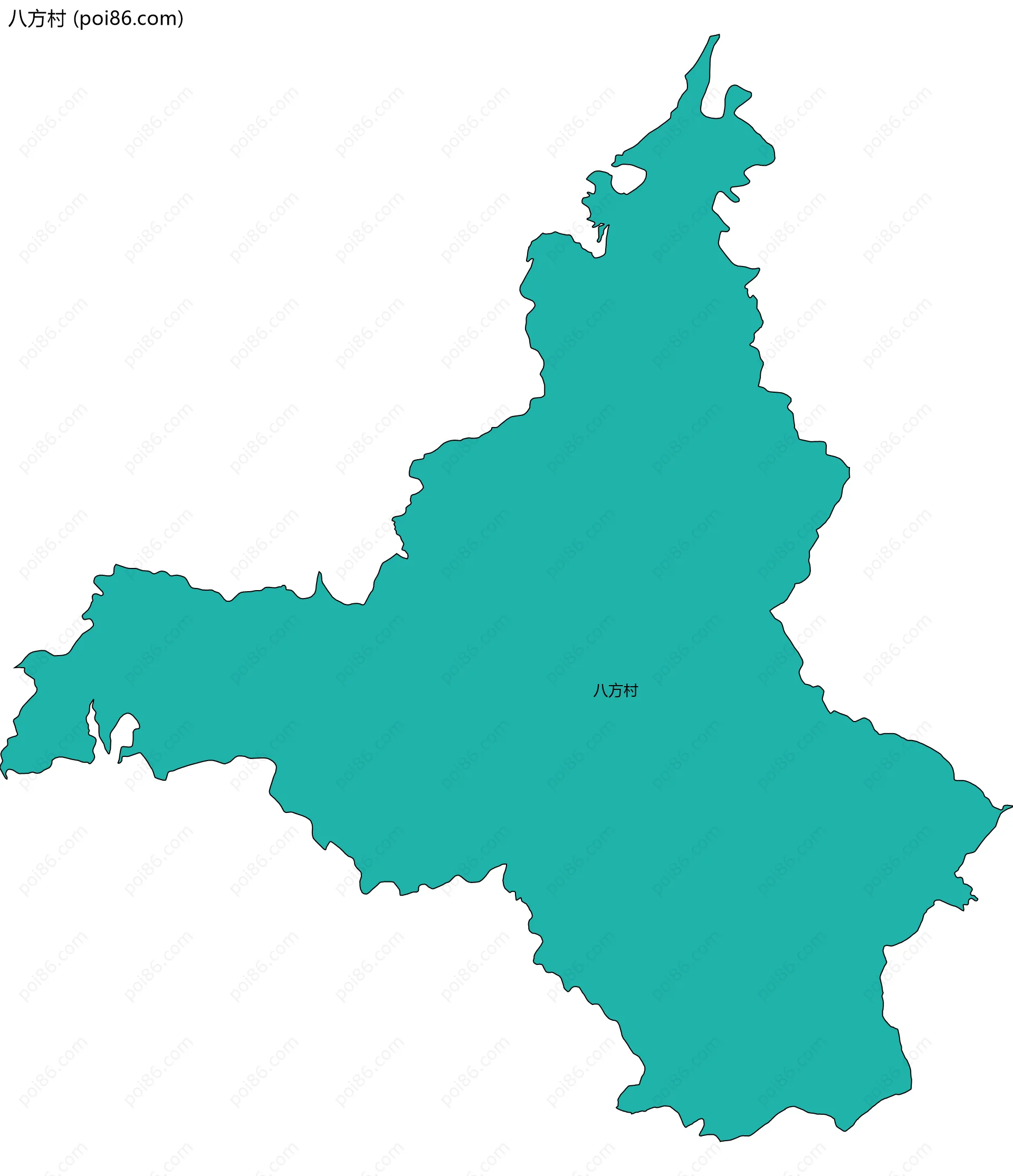 八方村边界地图