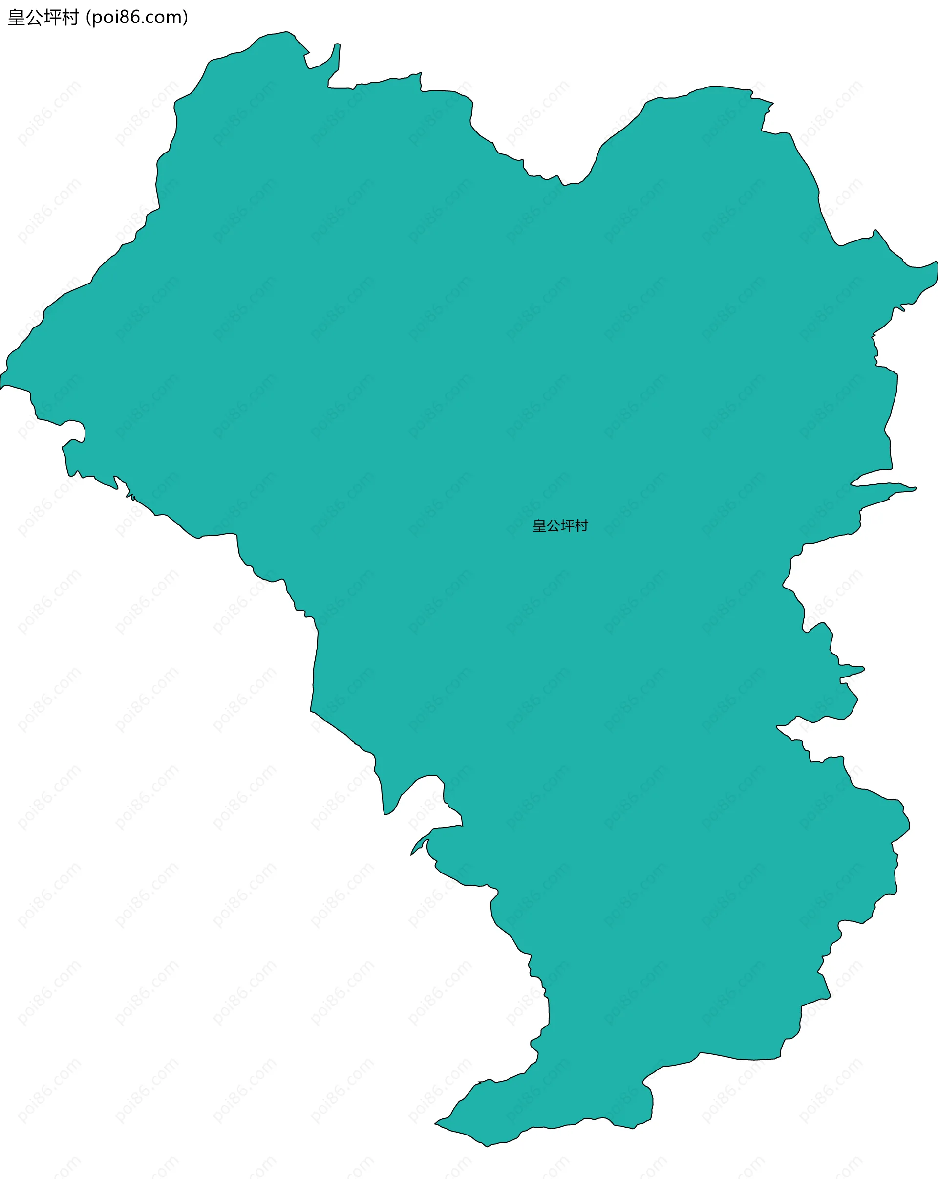 皇公坪村边界地图