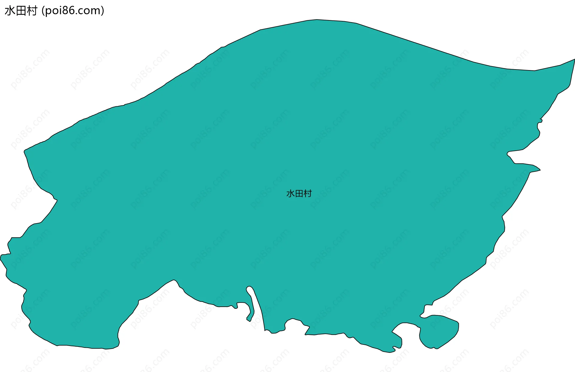 水田村边界地图