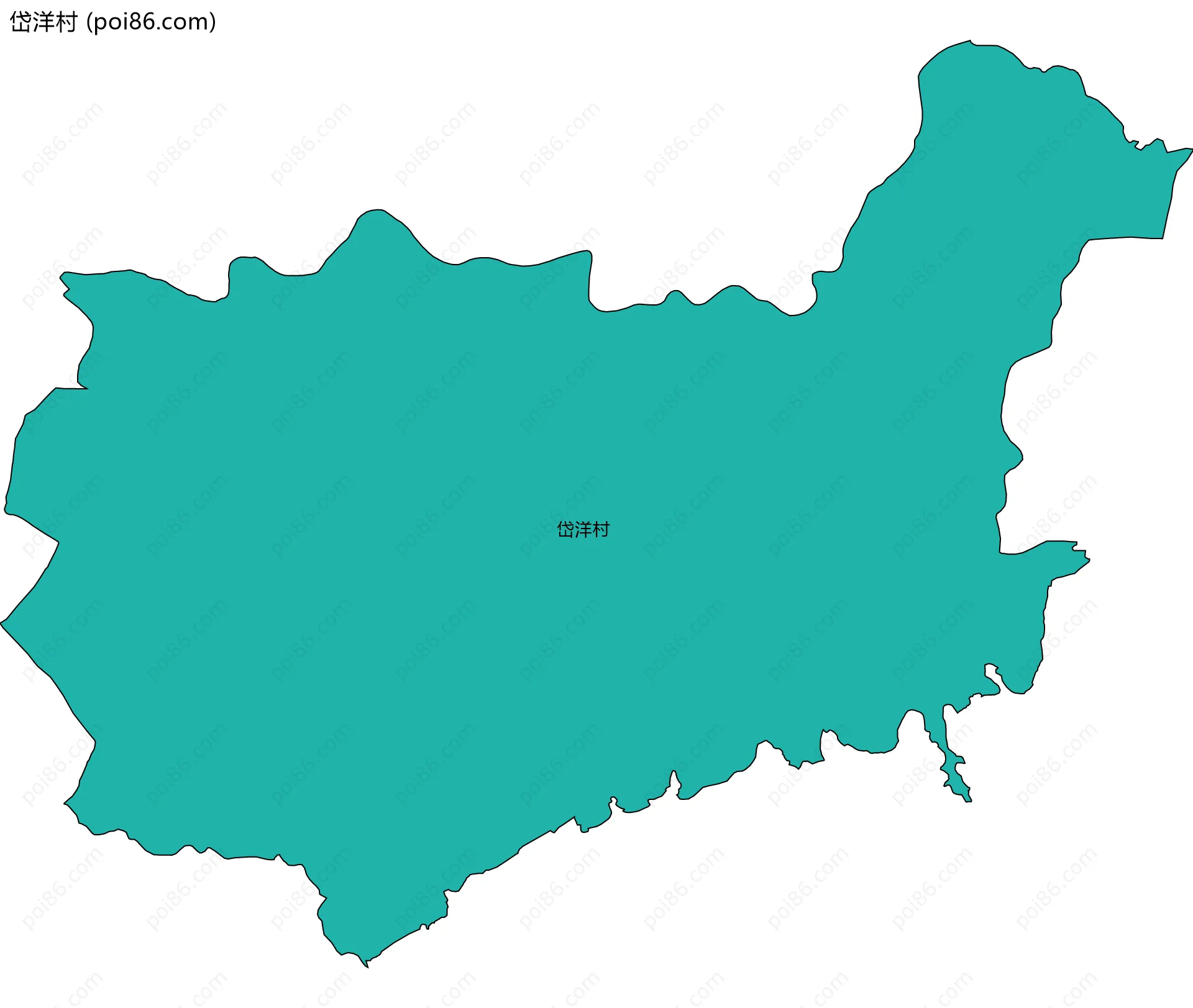 岱洋村边界地图