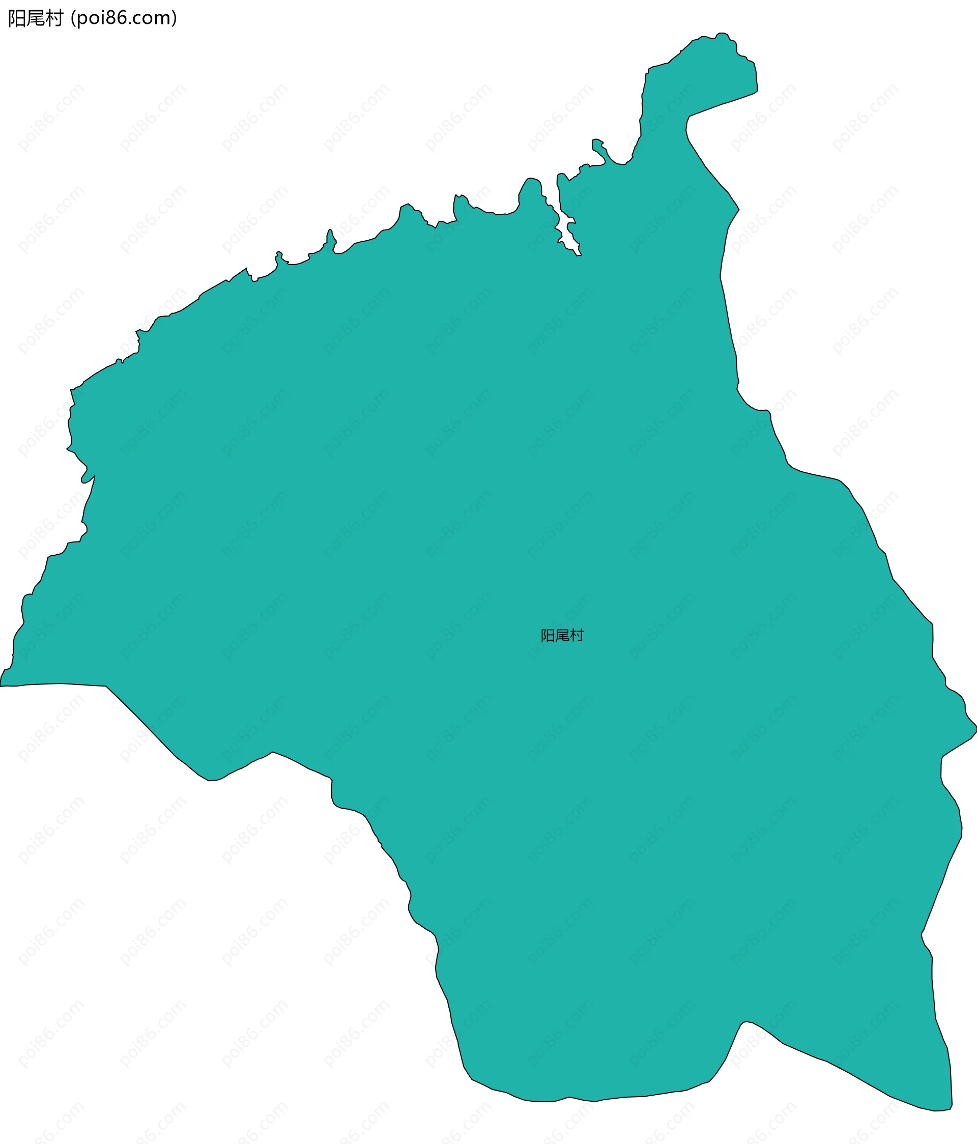 阳尾村边界地图