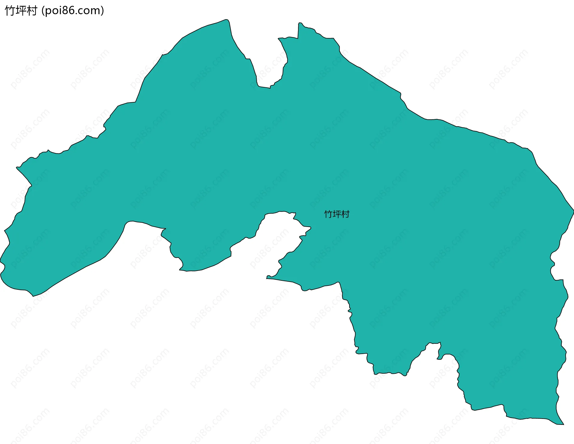 竹坪村边界地图