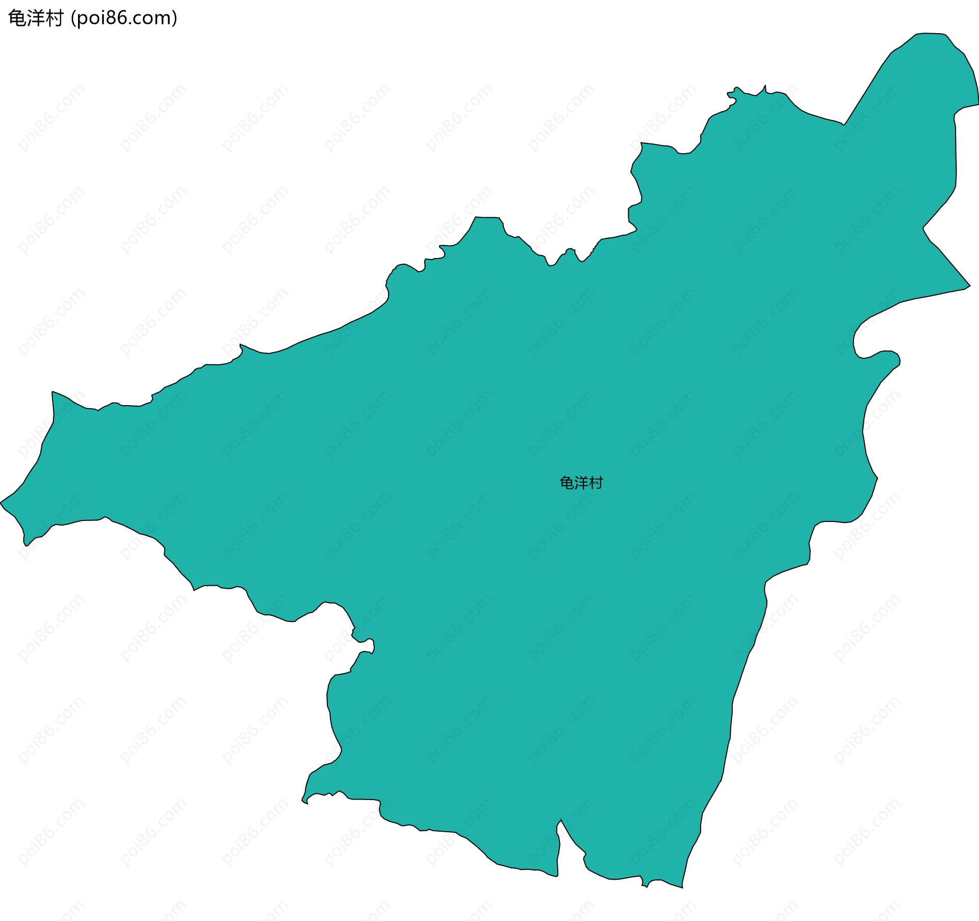 龟洋村边界地图