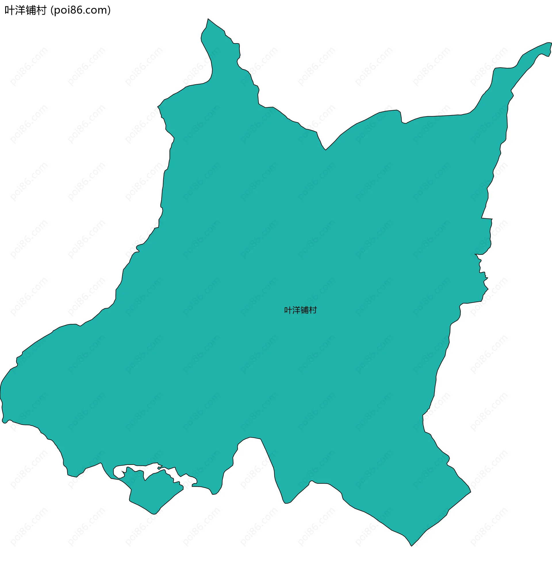 叶洋铺村边界地图