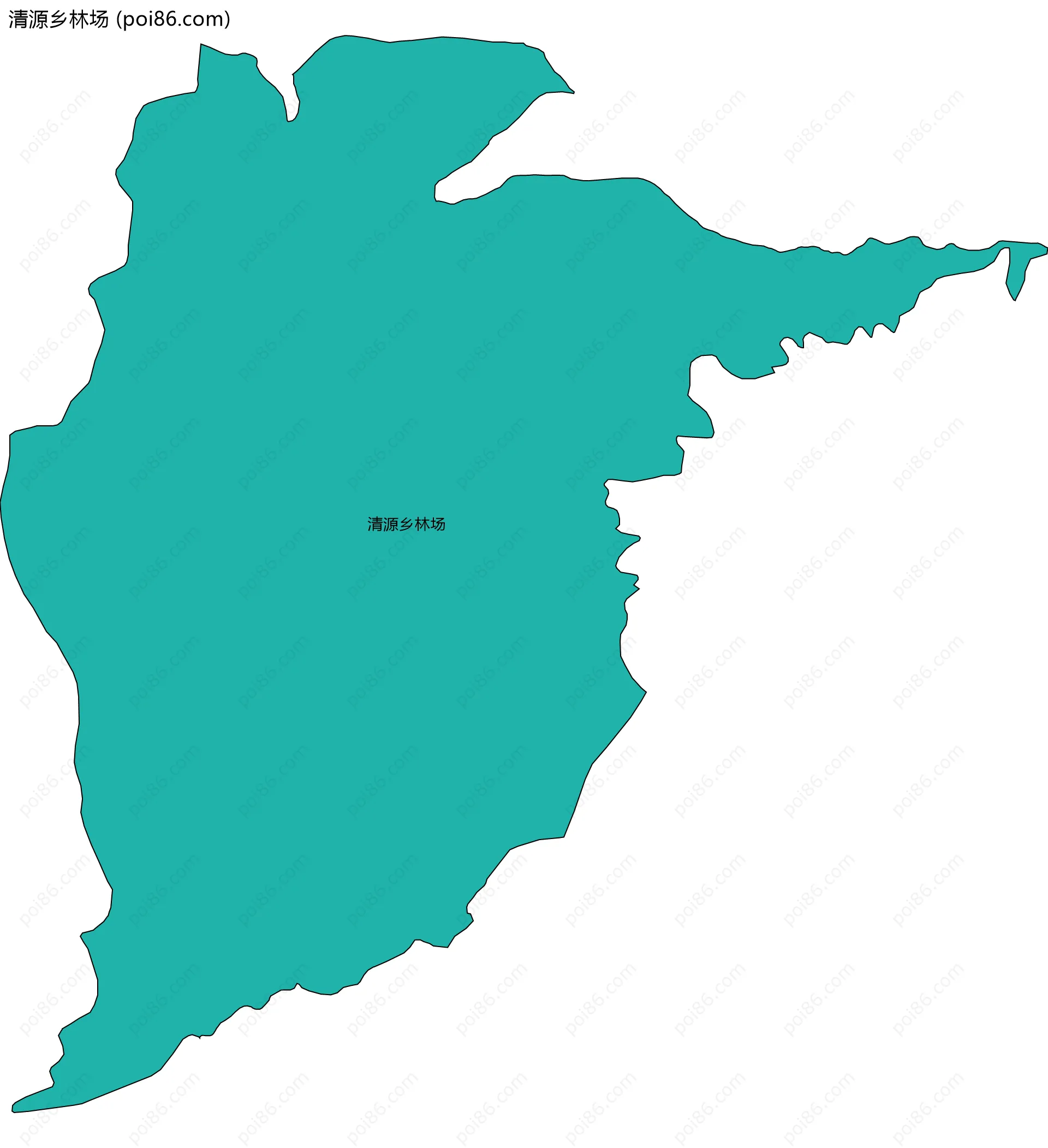 清源乡林场边界地图