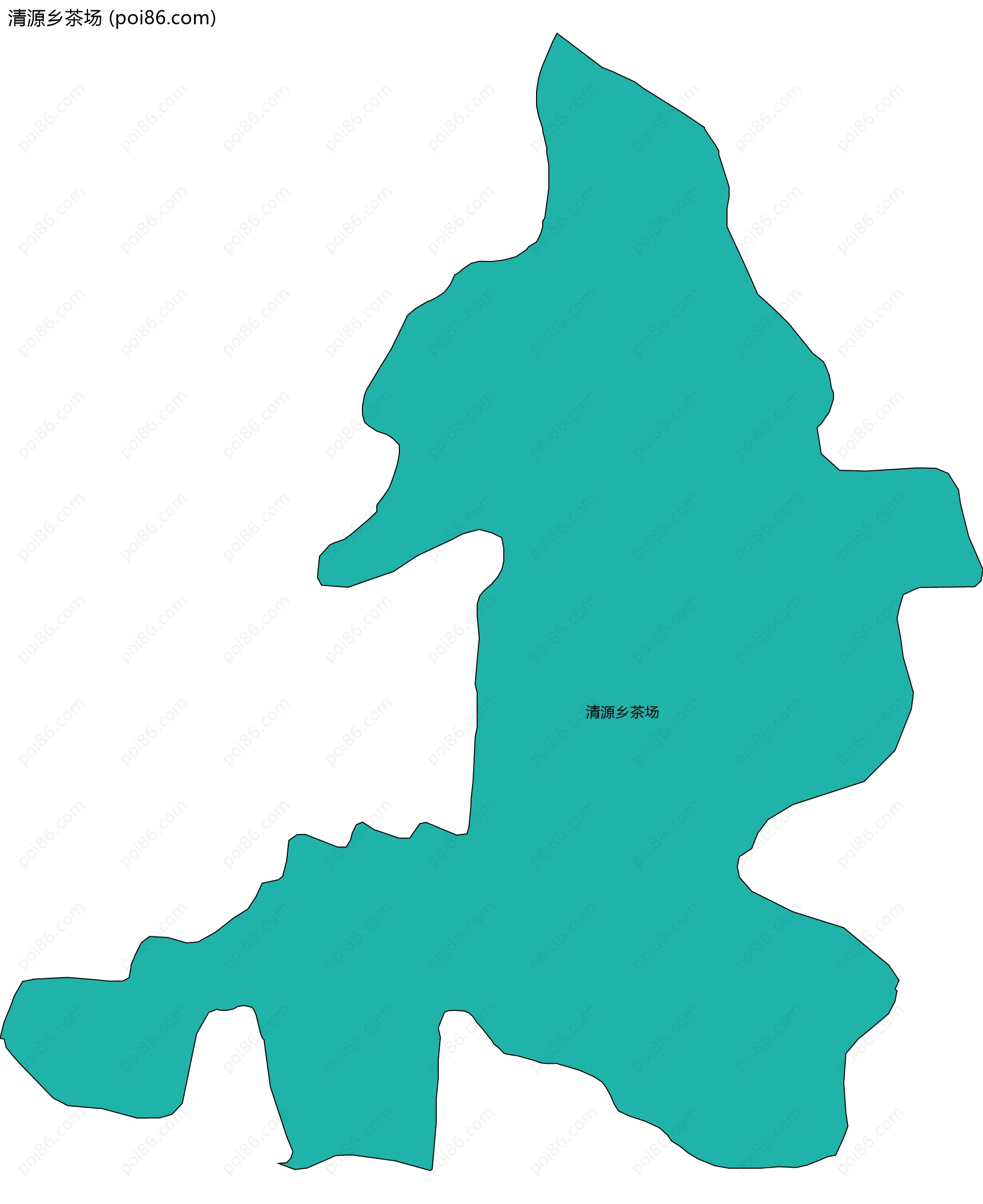 清源乡茶场边界地图