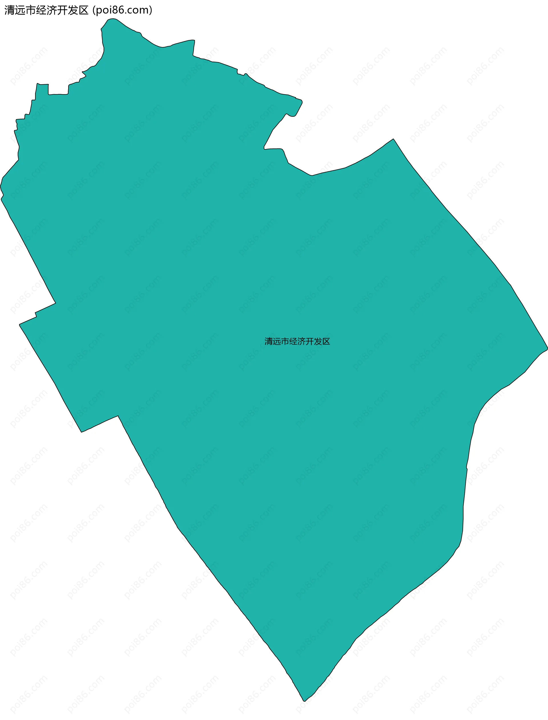 清远市经济开发区边界地图