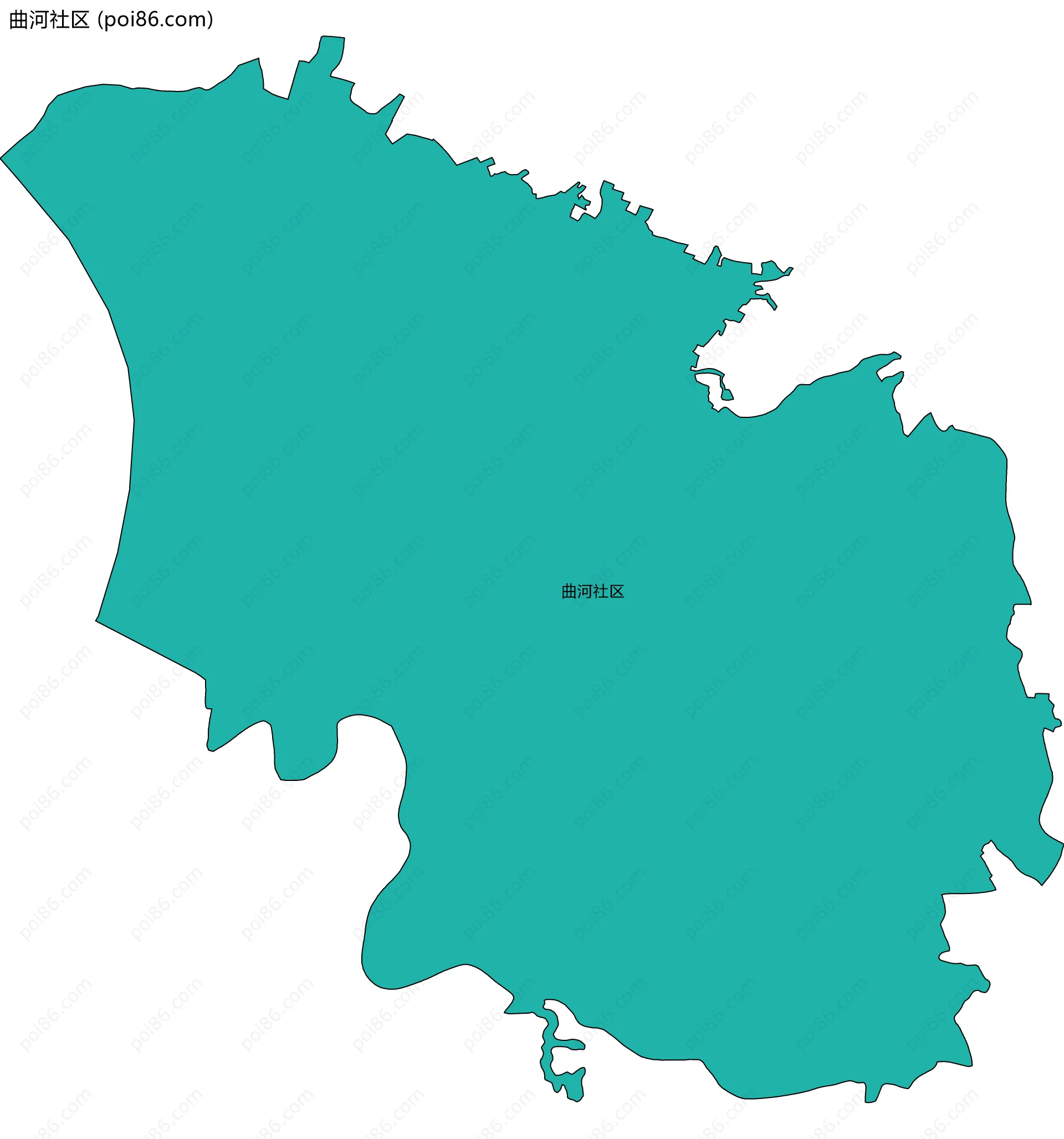 曲河社区边界地图