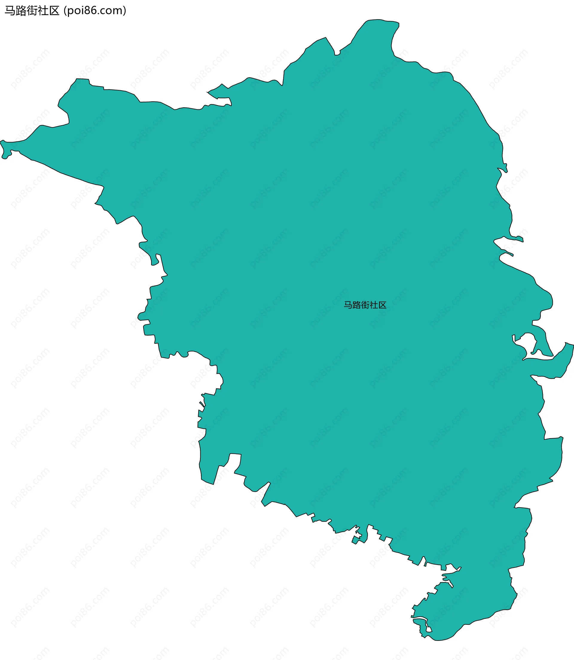 马路街社区边界地图