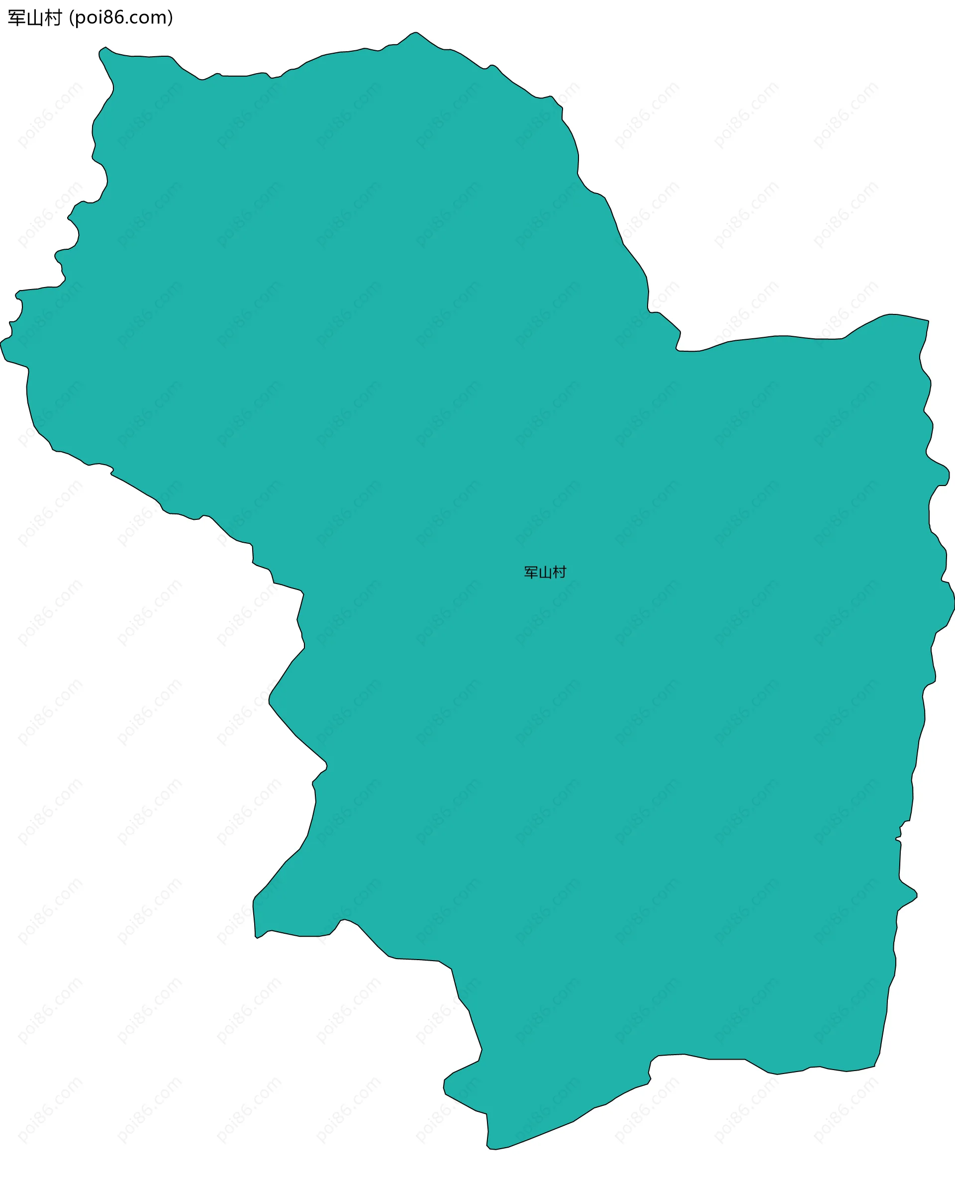 军山村边界地图