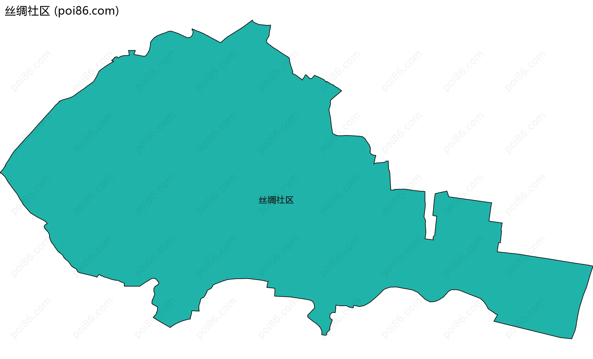 丝绸社区边界地图