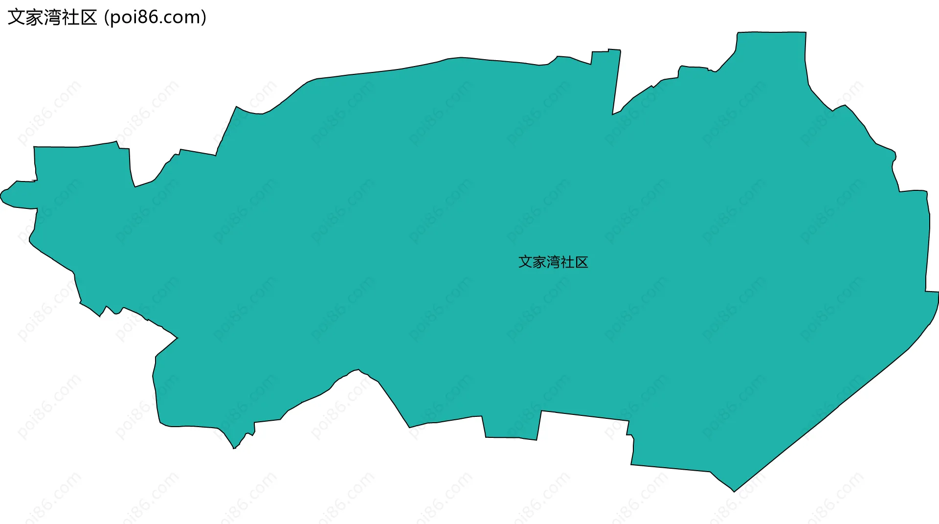 文家湾社区边界地图