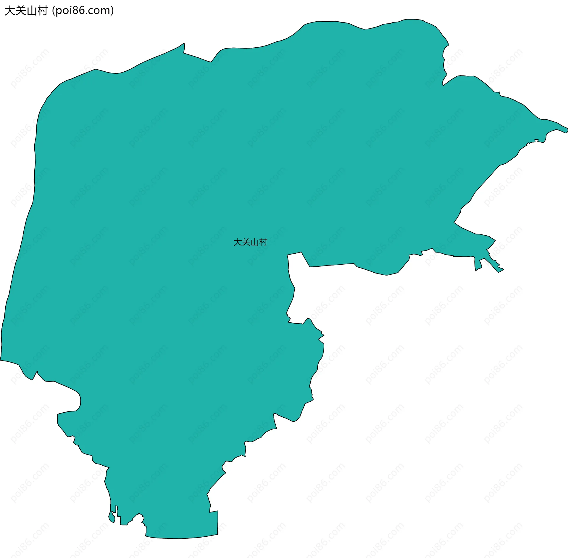 大关山村边界地图