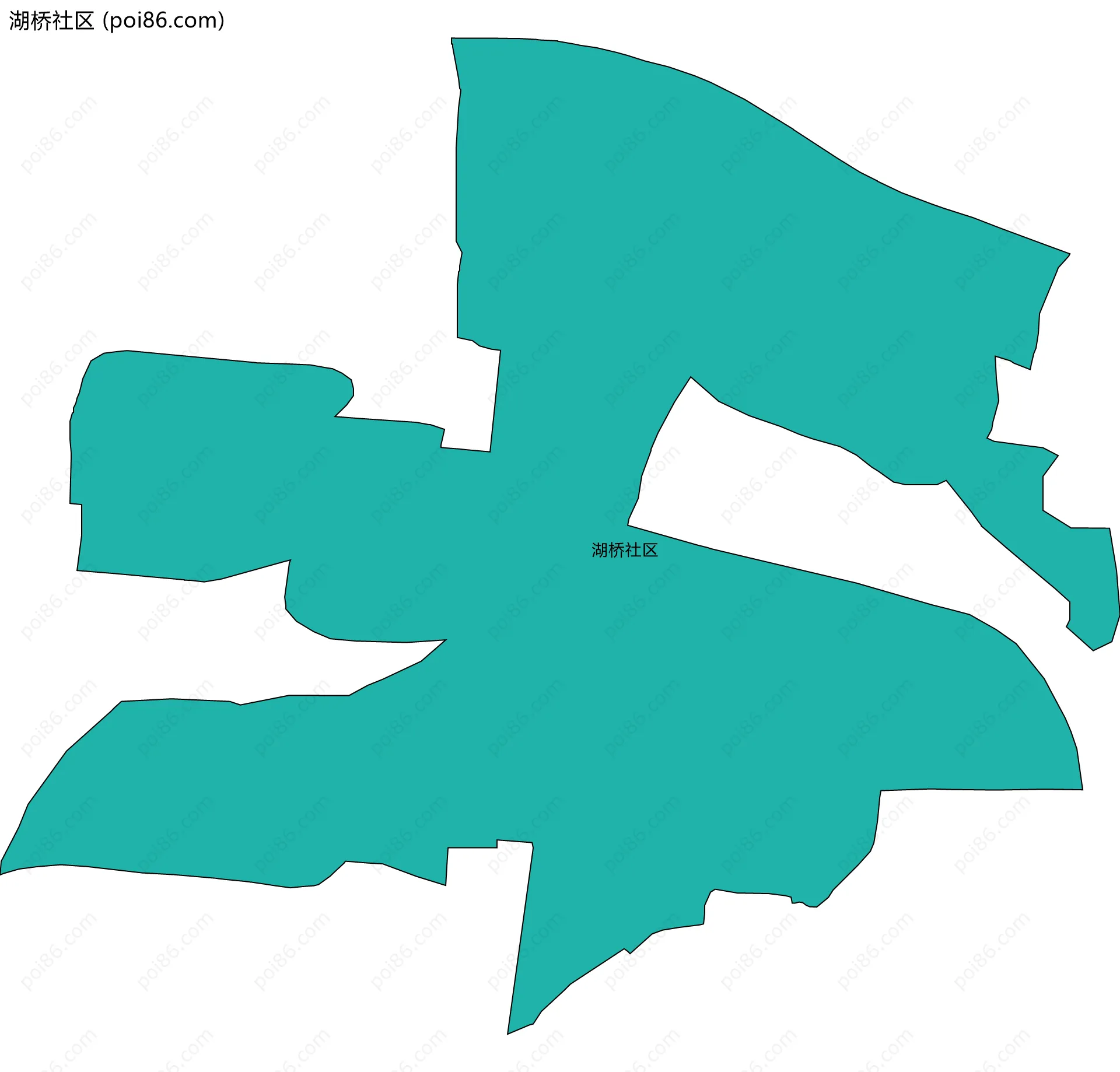 湖桥社区边界地图
