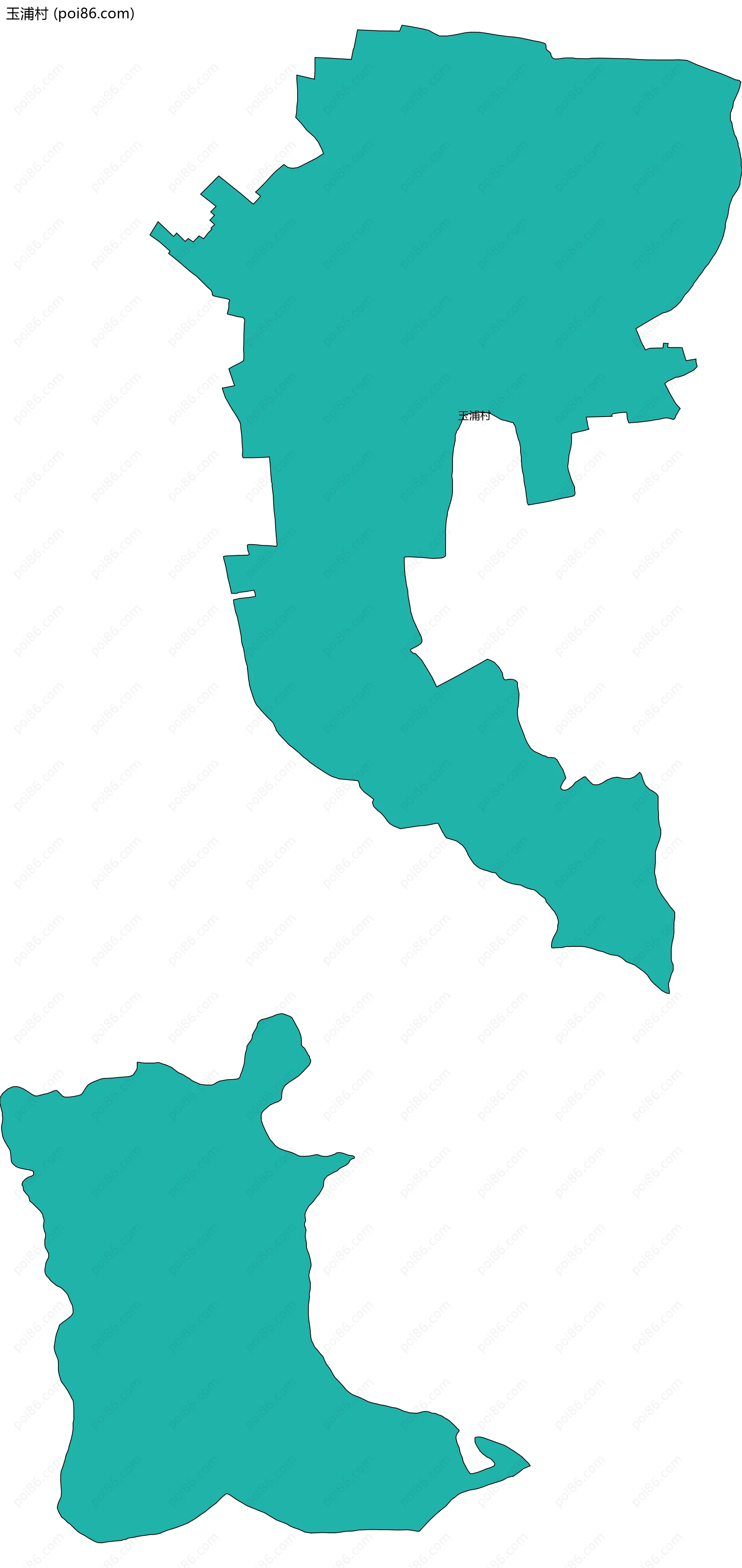 玉浦村边界地图